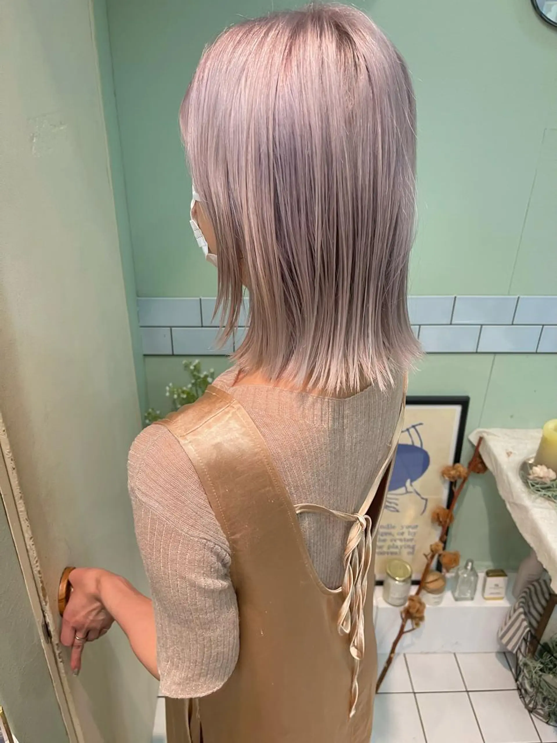 ミディアム カラー ラベンダーカラー カット ヘアカラー トリートメント 田室 和幸のヘアスタイル