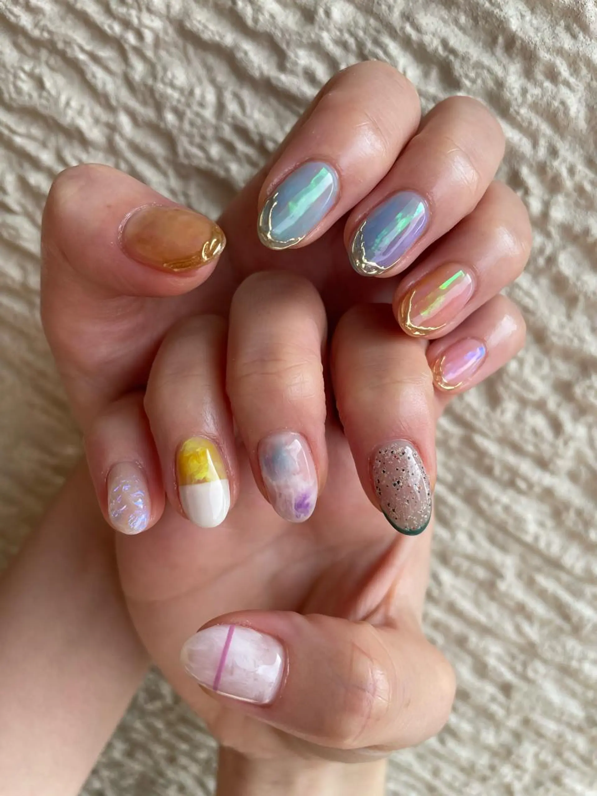 ロング カラー ヘアアレンジ キッズ ネイル マツエク・マツパ アイブロウ 福田 加奈のネイルデザイン