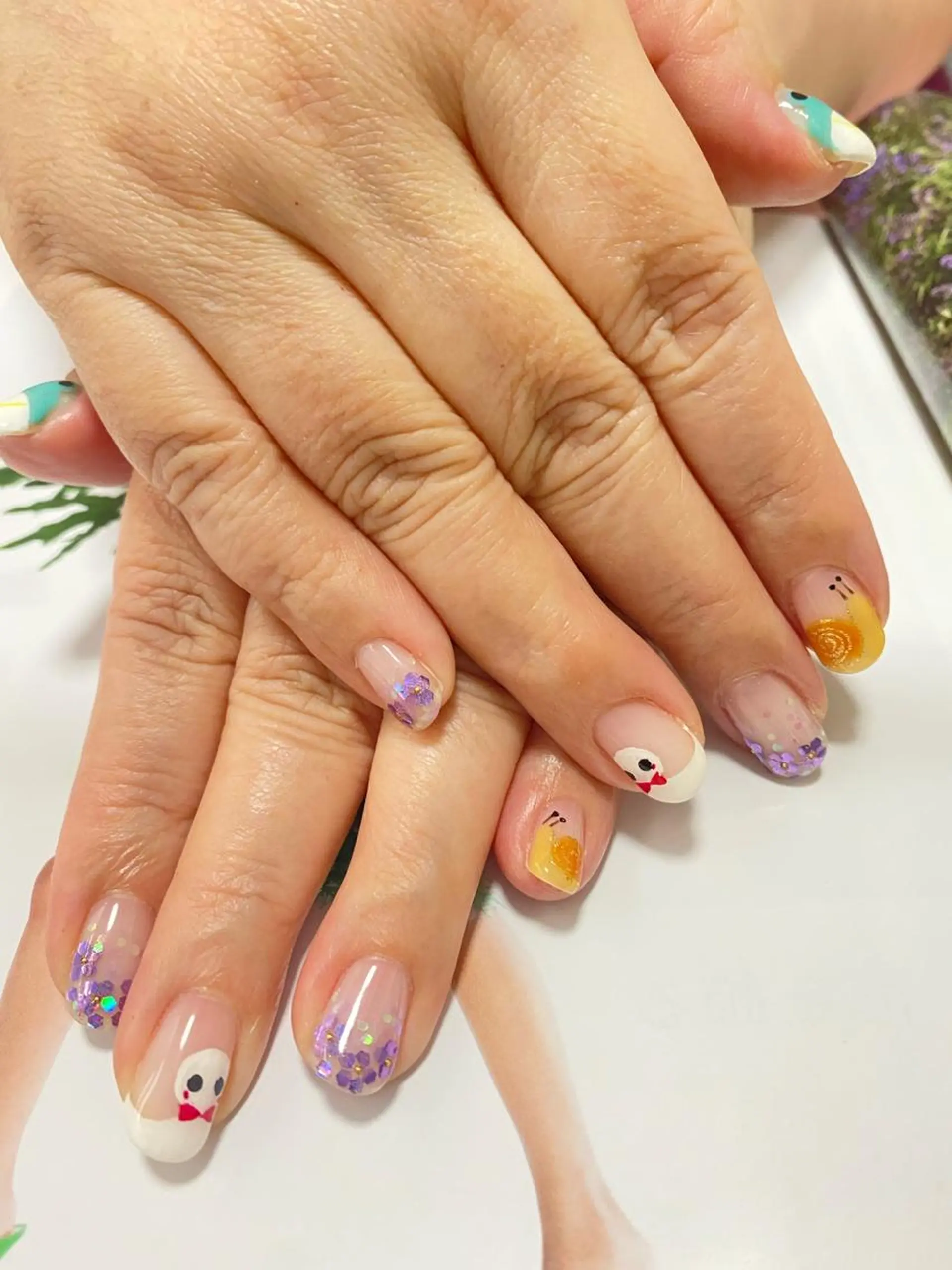 ネイル フレンチネイル ジェルネイル グリーン 大理石ネイル(マーブル) マットネイル Nail Salon Dream Mamのネイルデザイン