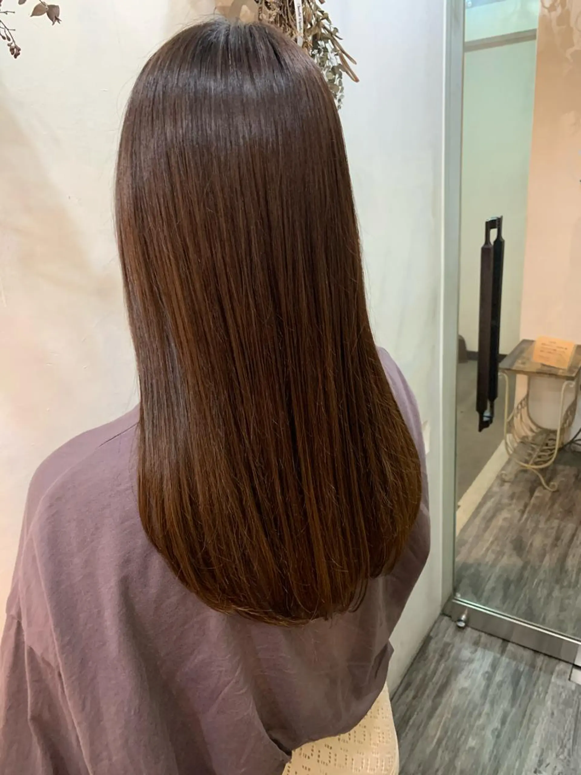 セミロング カラー パーマ トリートメント ツチダ カホのヘアスタイル