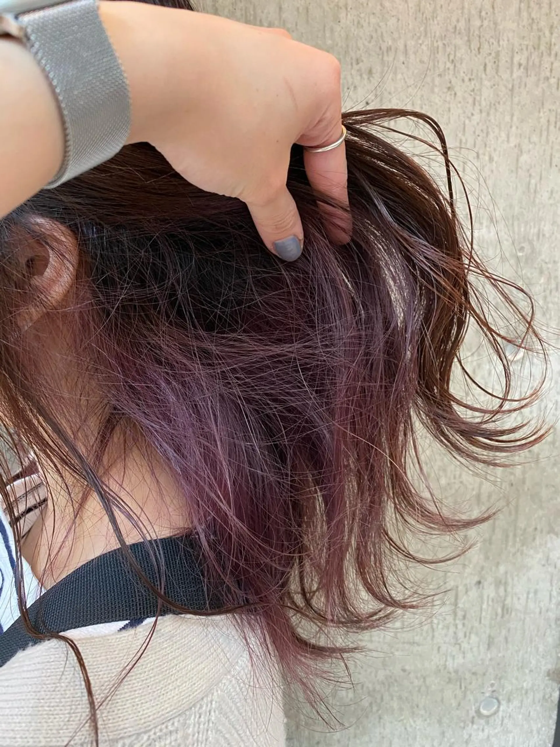 ミディアム カラー インナーカラー ピンクカラー パープルカラー ボブ/salut町田 🧡kanaのヘアスタイル