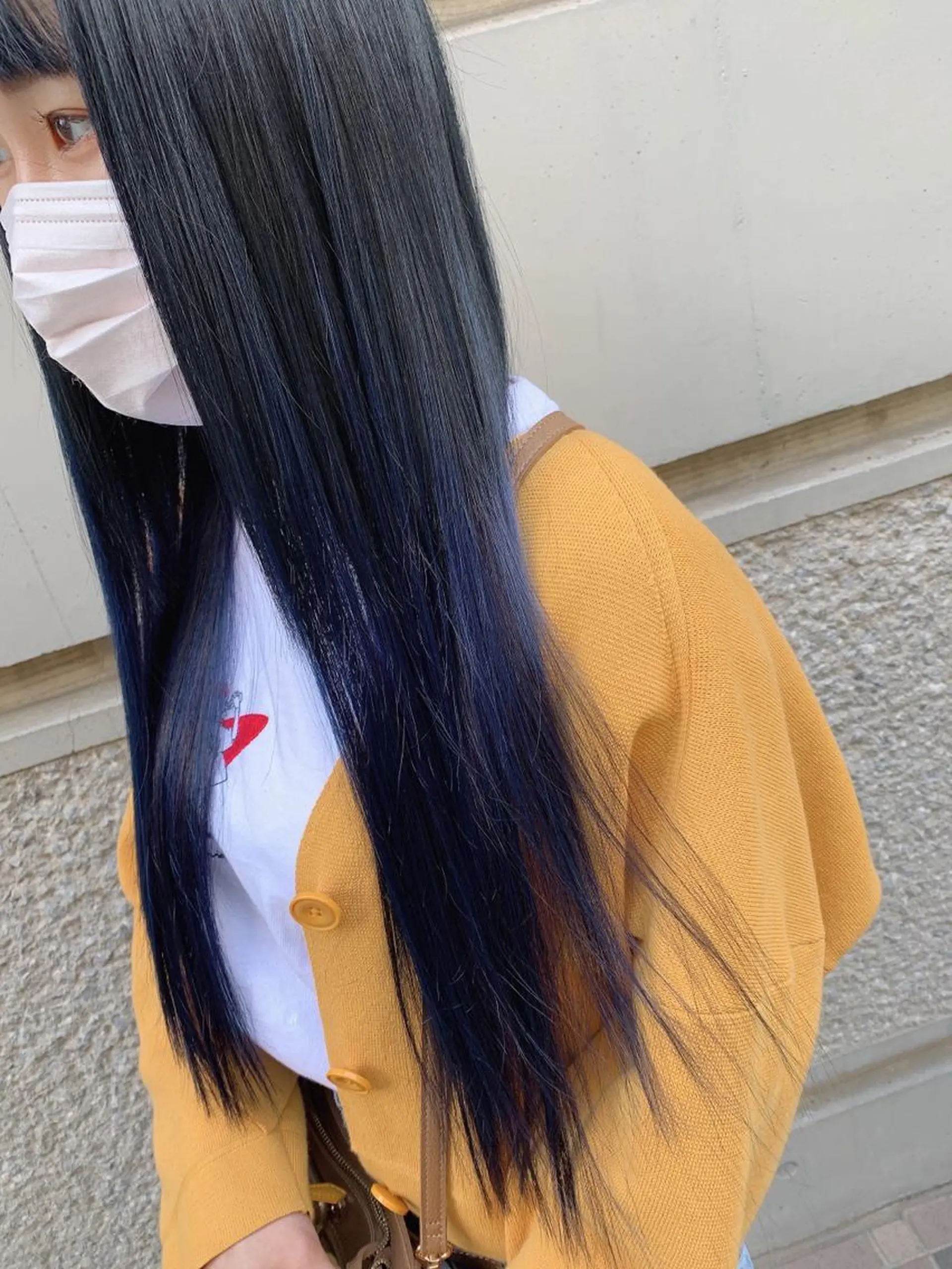 ミディアム カラー ヘアアレンジ グラデーションカラー ネイビーカラー エクステ stylist Yukieのヘアスタイル