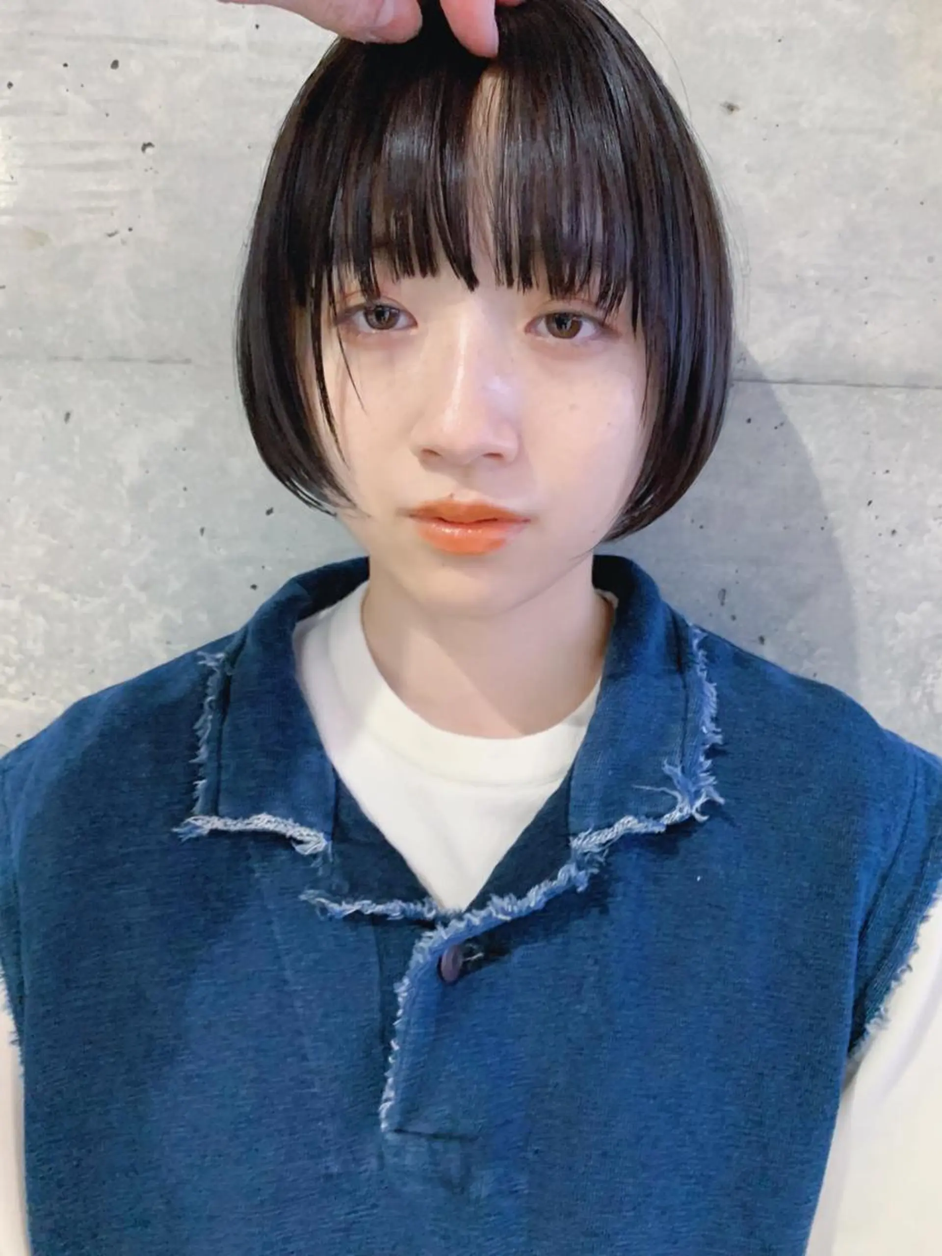 ショート カラー ボブパーマコテ巻き風 パーマNo1深江秀平のヘアスタイル
