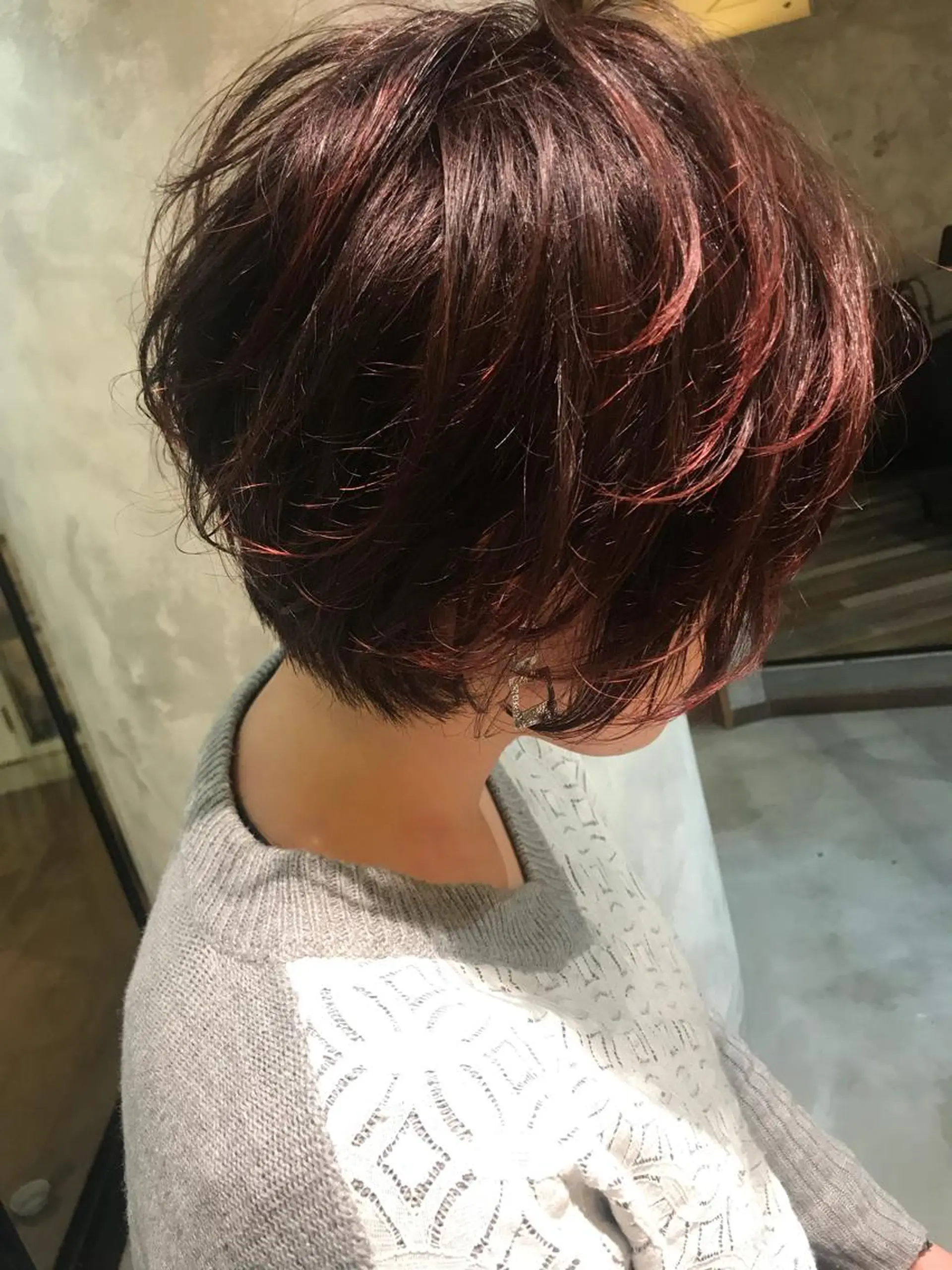 ショート カラー ボブ カット ヘアカラー トリートメント 松村 崇弘のヘアスタイル