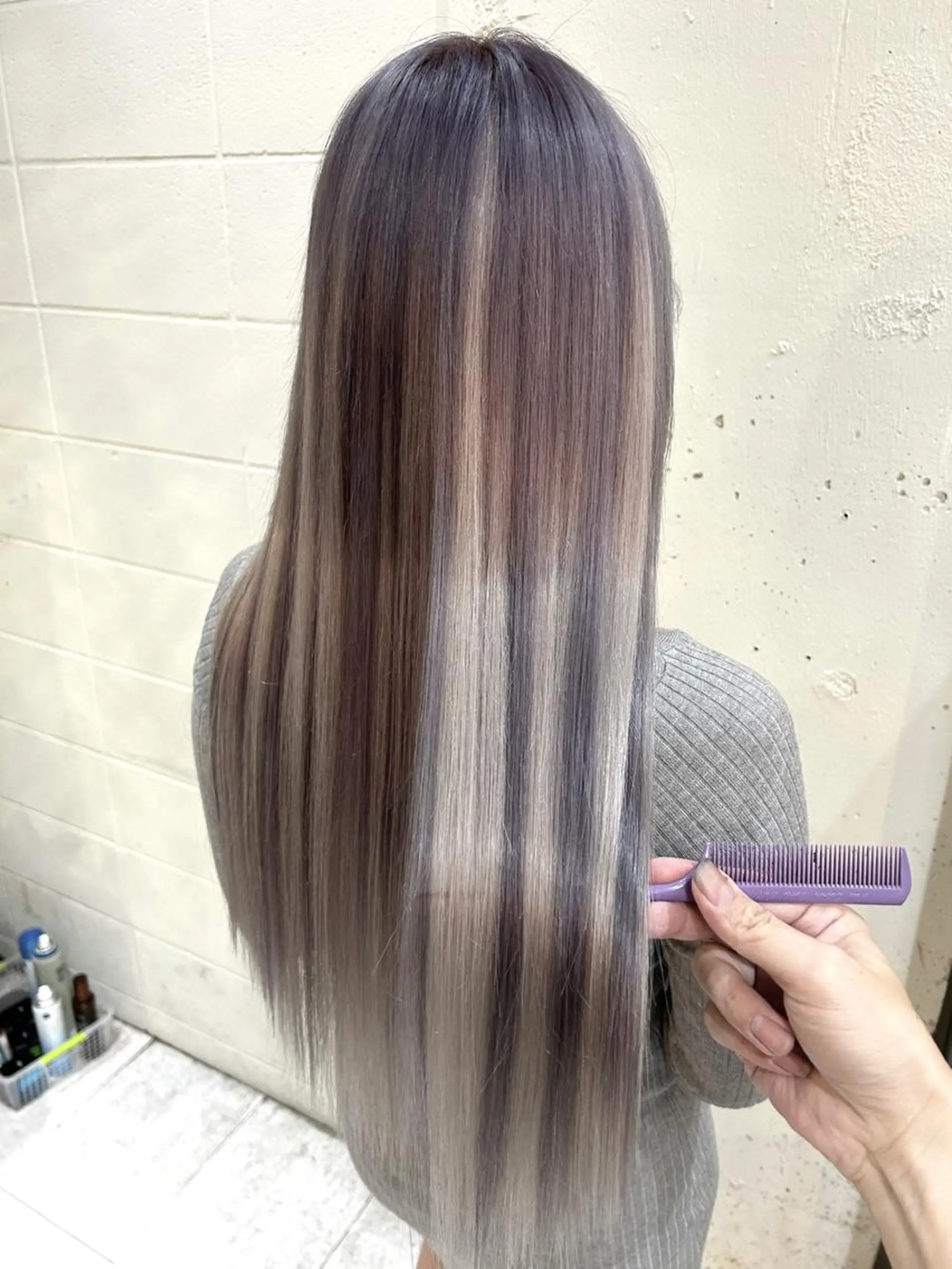 ロング カラー カット ヘアカラー トリートメント エクステ ササ キのヘアスタイル