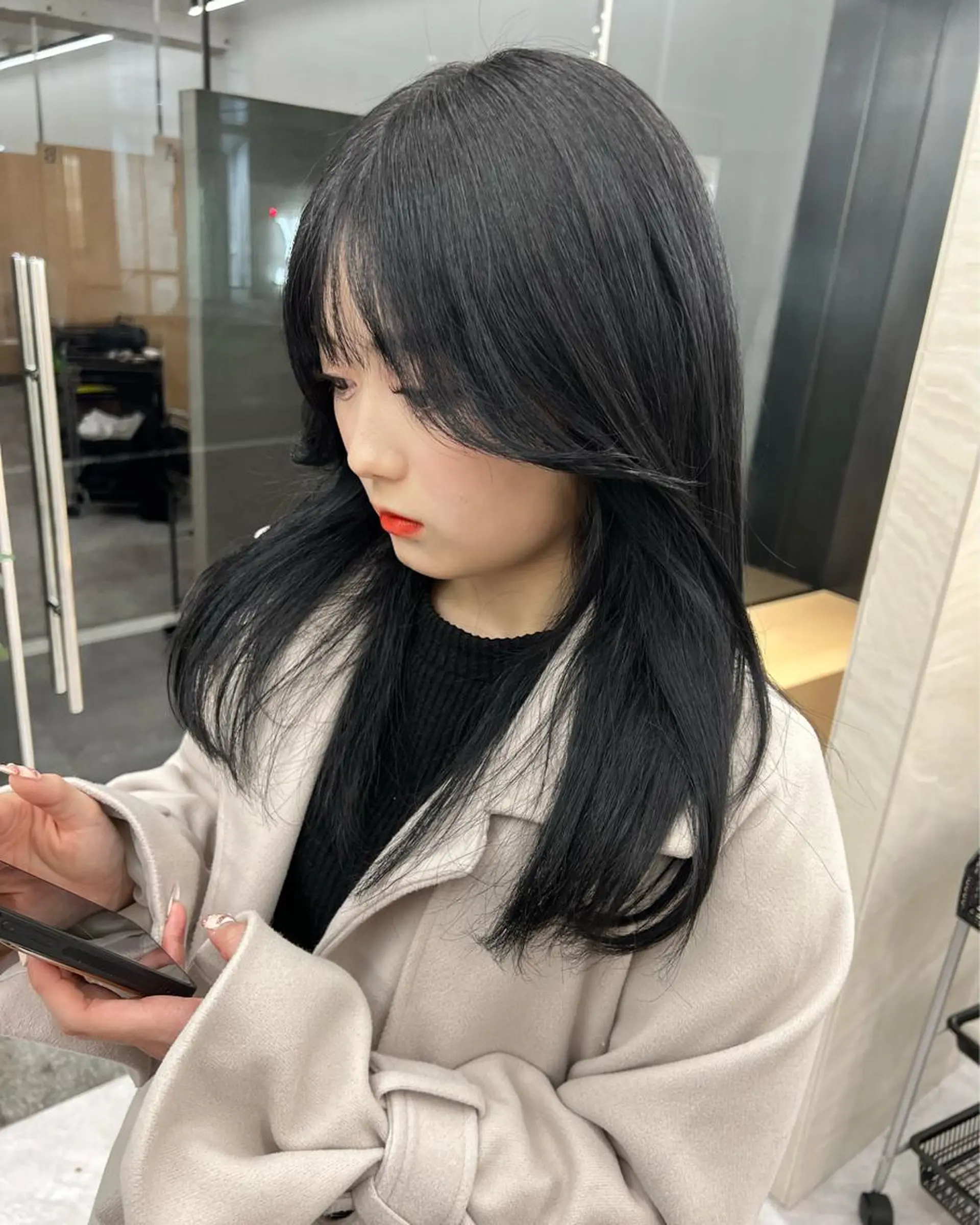 ミディアム カラー カット ヘアカラー トリートメント DX  share salon渋谷所属・カラー系/カット特化 🟠オオタキマサシのヘアスタイル