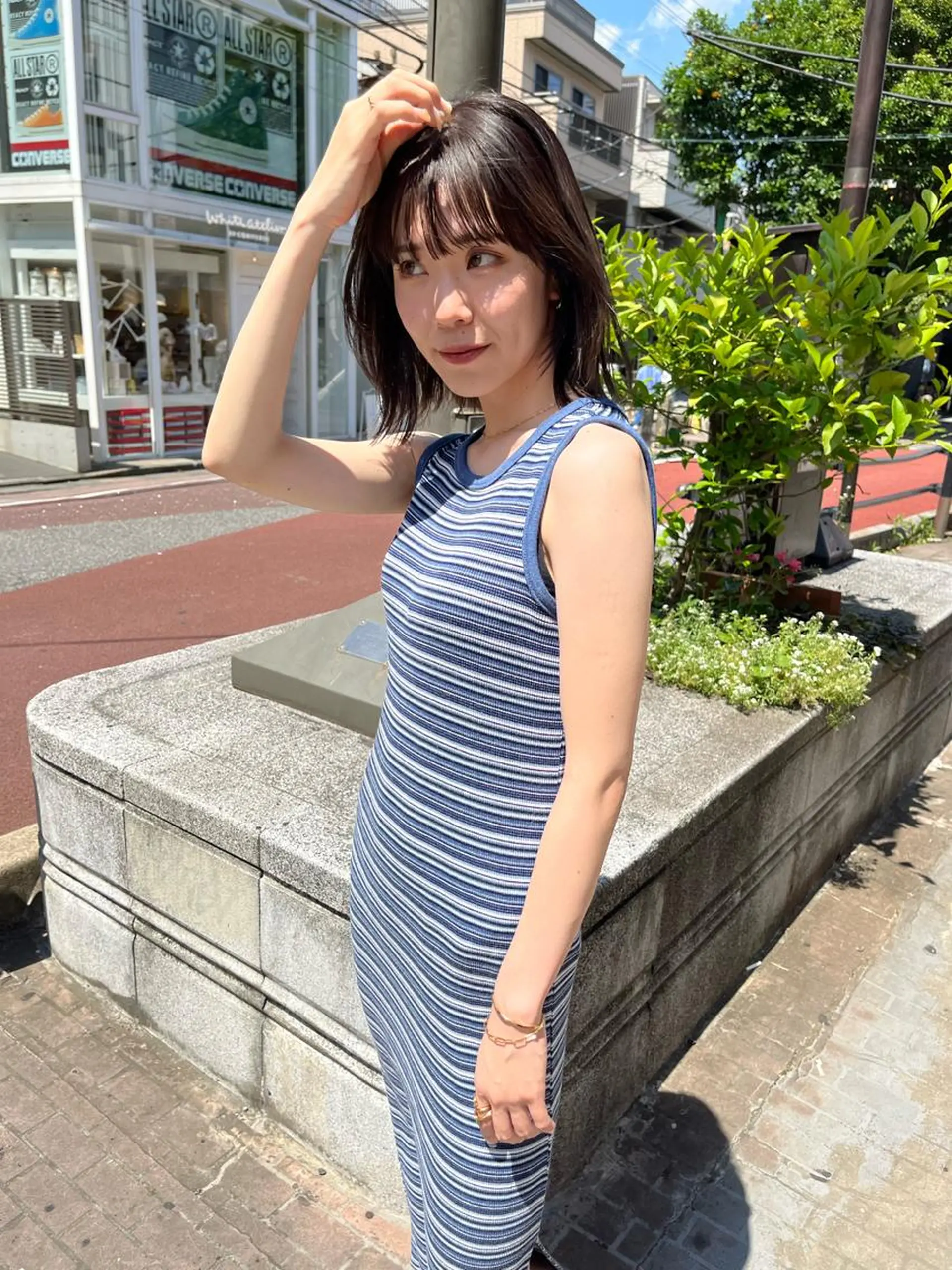 ミディアム カラー ベージュカラー グレージュ オリーブベージュ オリーブカラー オリーブグレージュ カット ヘアカラー オリーブ/縮毛♡ Natsuno🩰のヘアスタイル