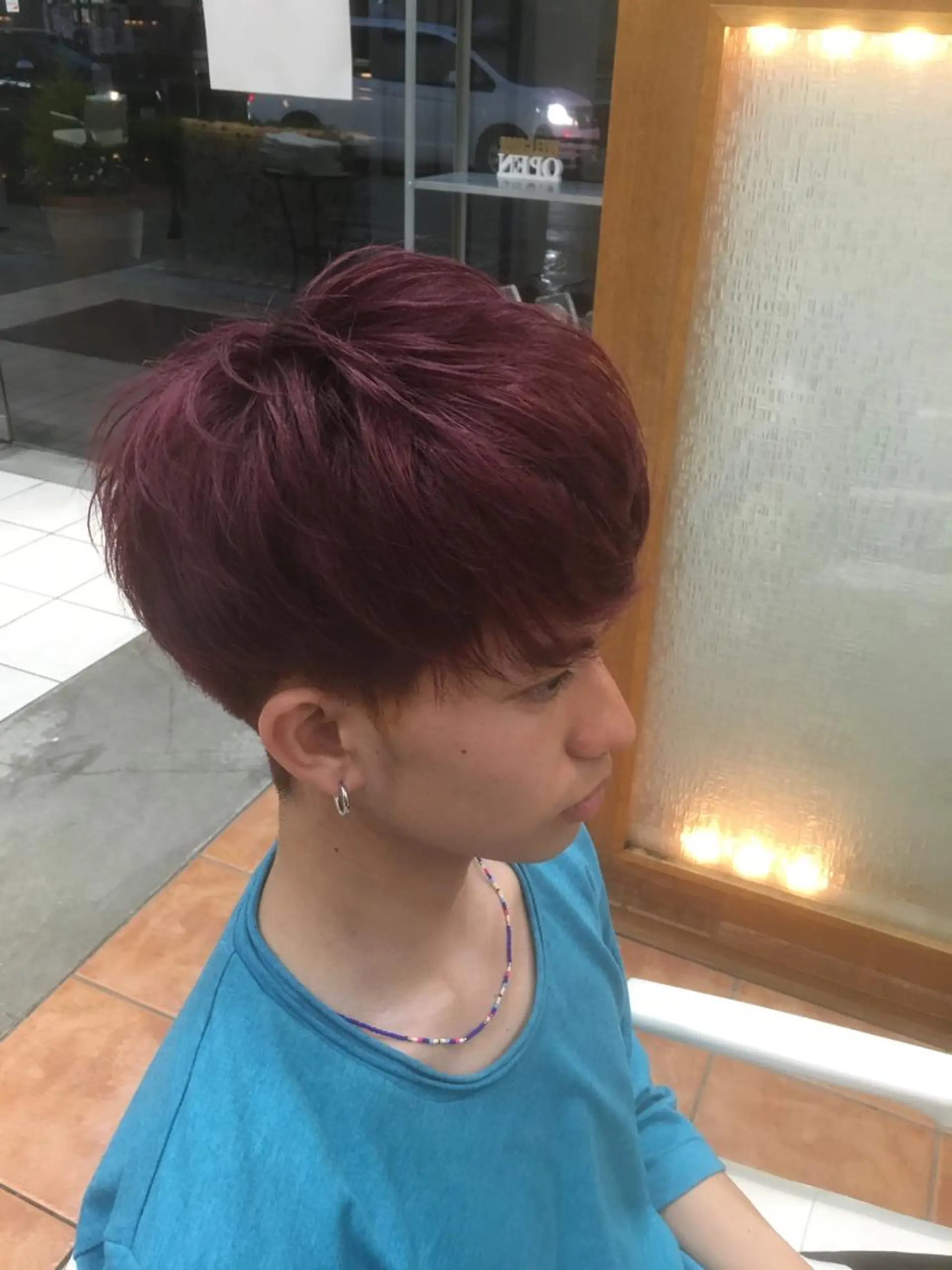 ショート カラー メンズ 白髪ぼかしハイライト 柳川拓哉のヘアスタイル