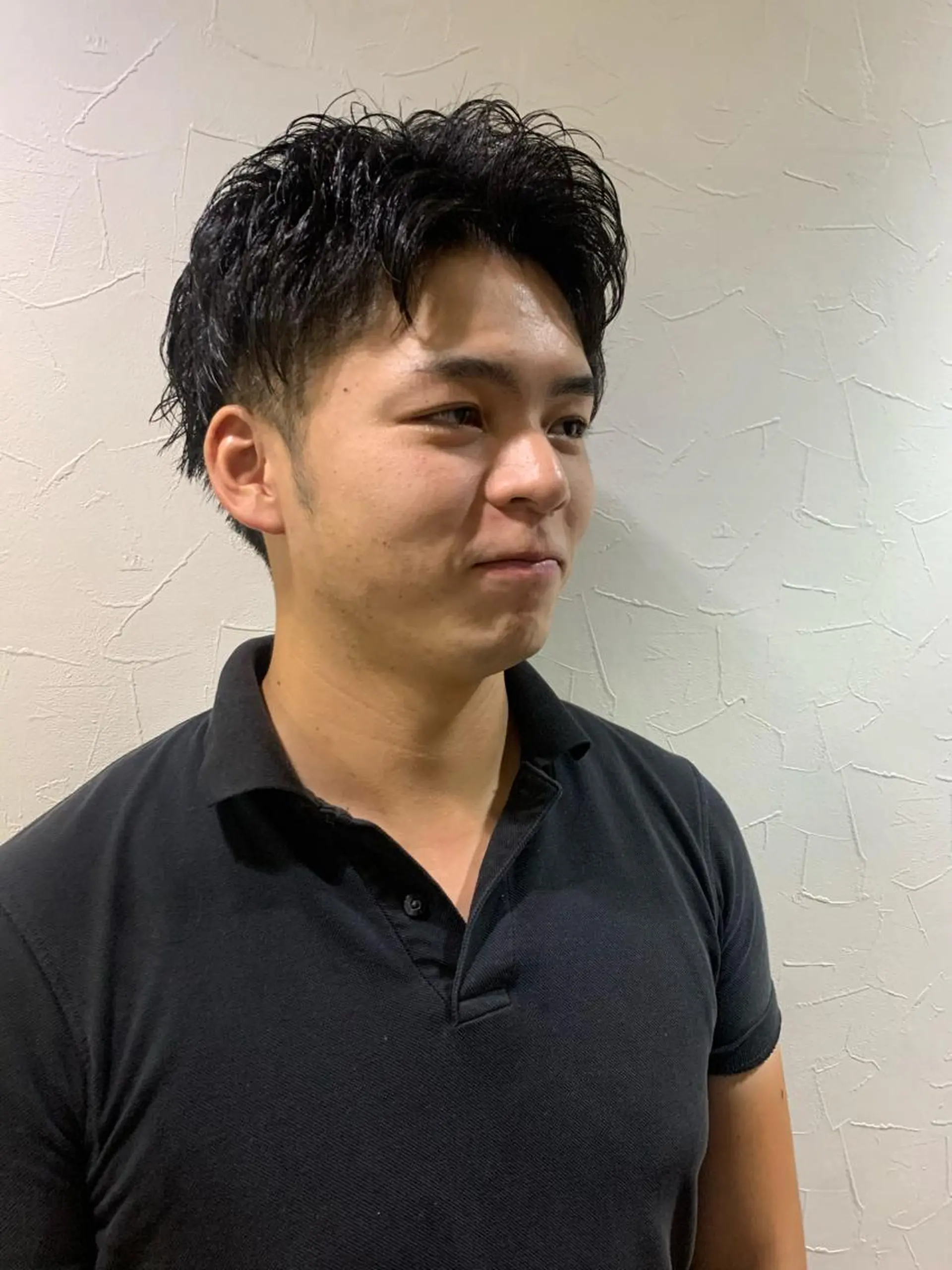 ミディアム パーマ メンズ 田中 千恩のヘアスタイル