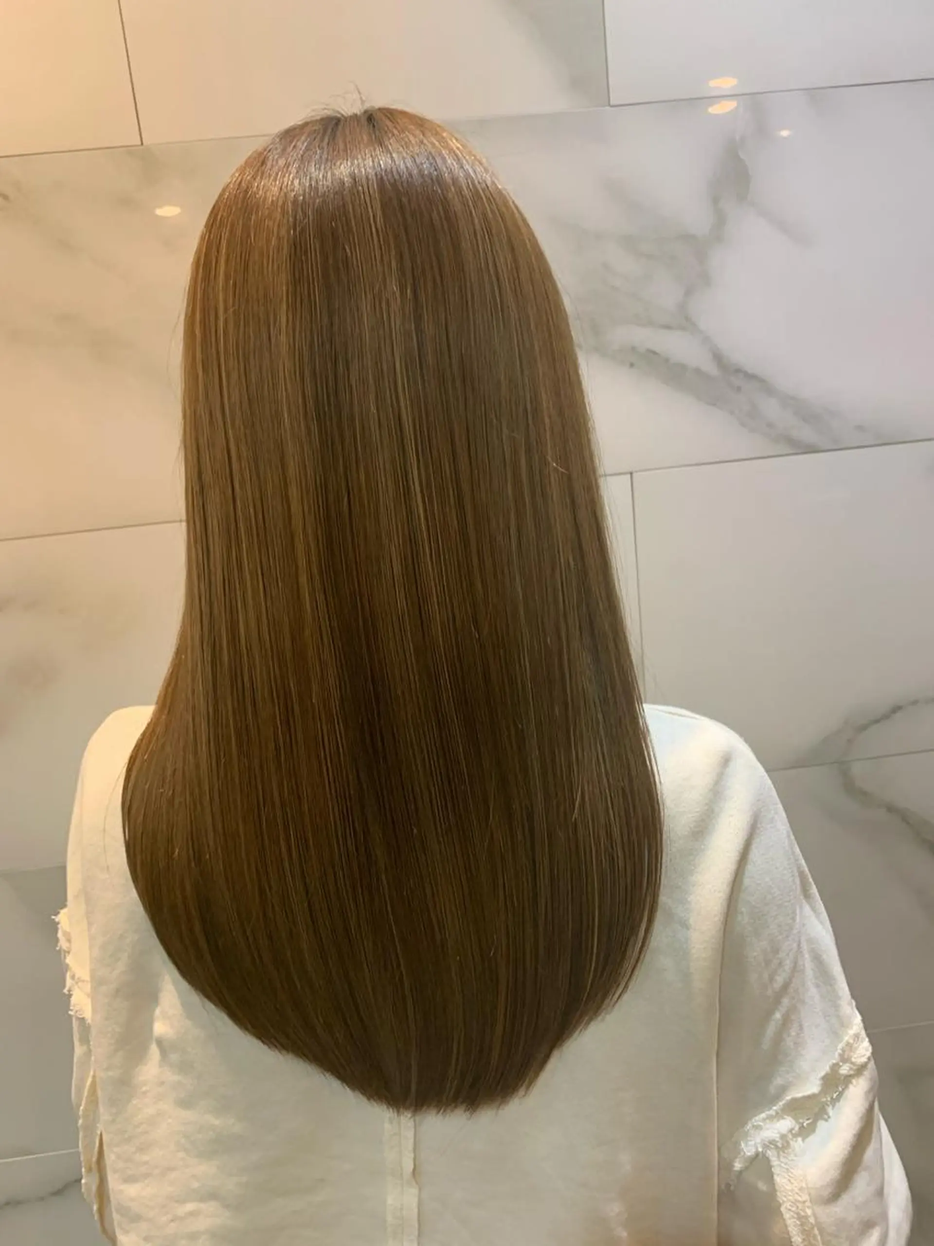 ロング カラー ブリーチ 髪質改善 トリートメント 酸性ストレート 🌟髪質改善/透明感 🌟代表RYOのヘアスタイル