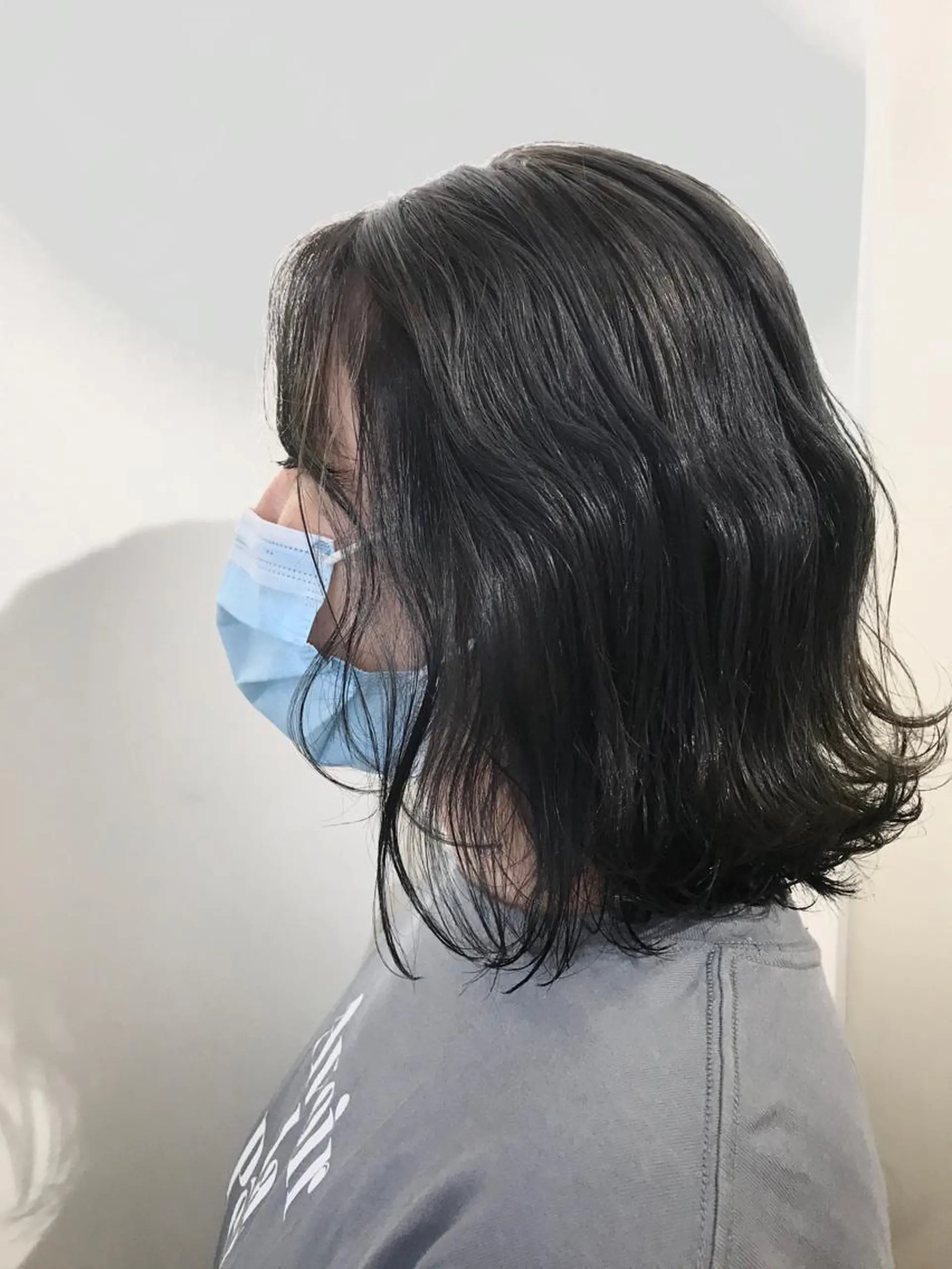 ミディアム カラー アディクシーカラー 黒髪 ブルーカラー ブルーブラック 清水　ちひろ ✄トップスタイリストのヘアスタイル