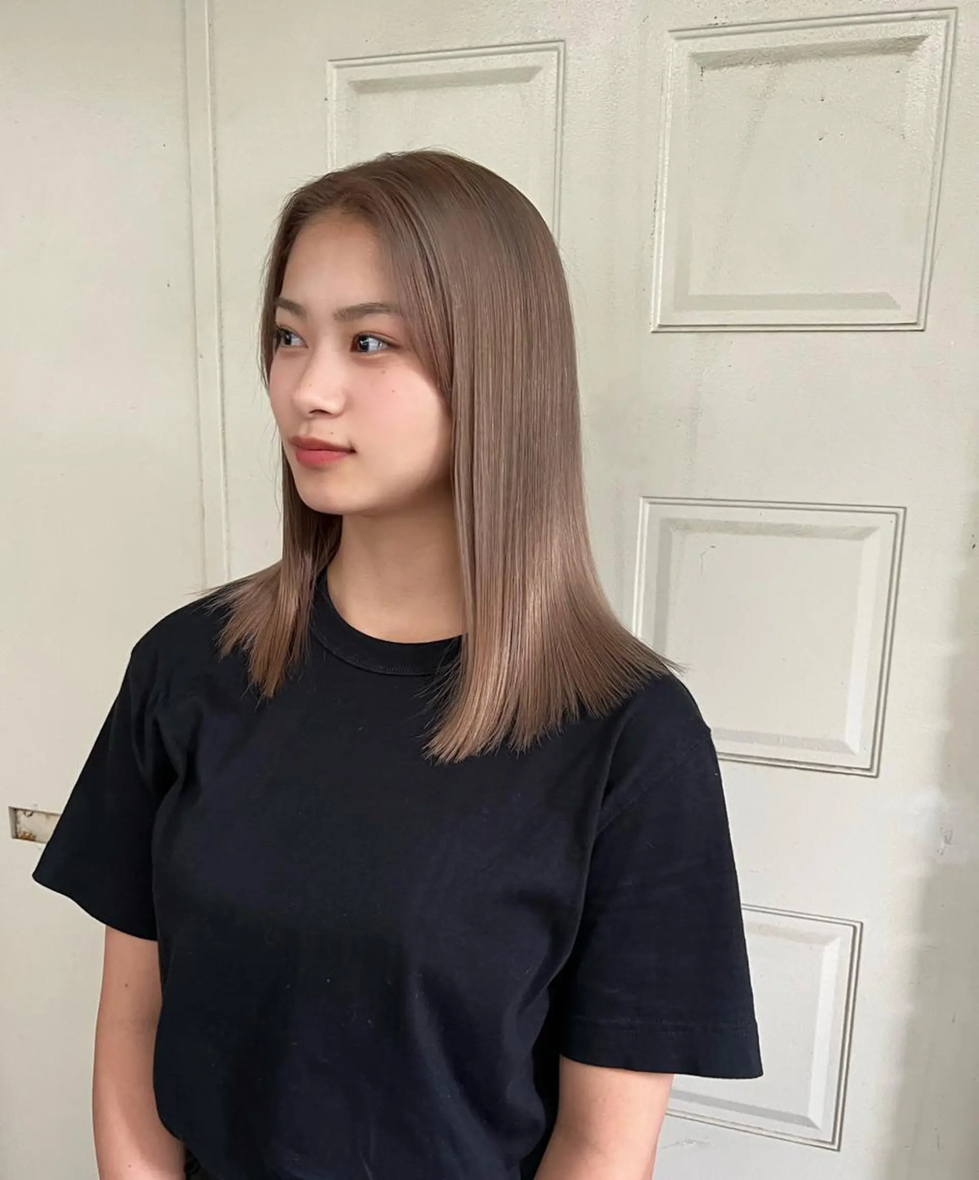 ミディアム ヘアカラー トリートメント まろやか透明感カラー ♡MANAのヘアスタイル