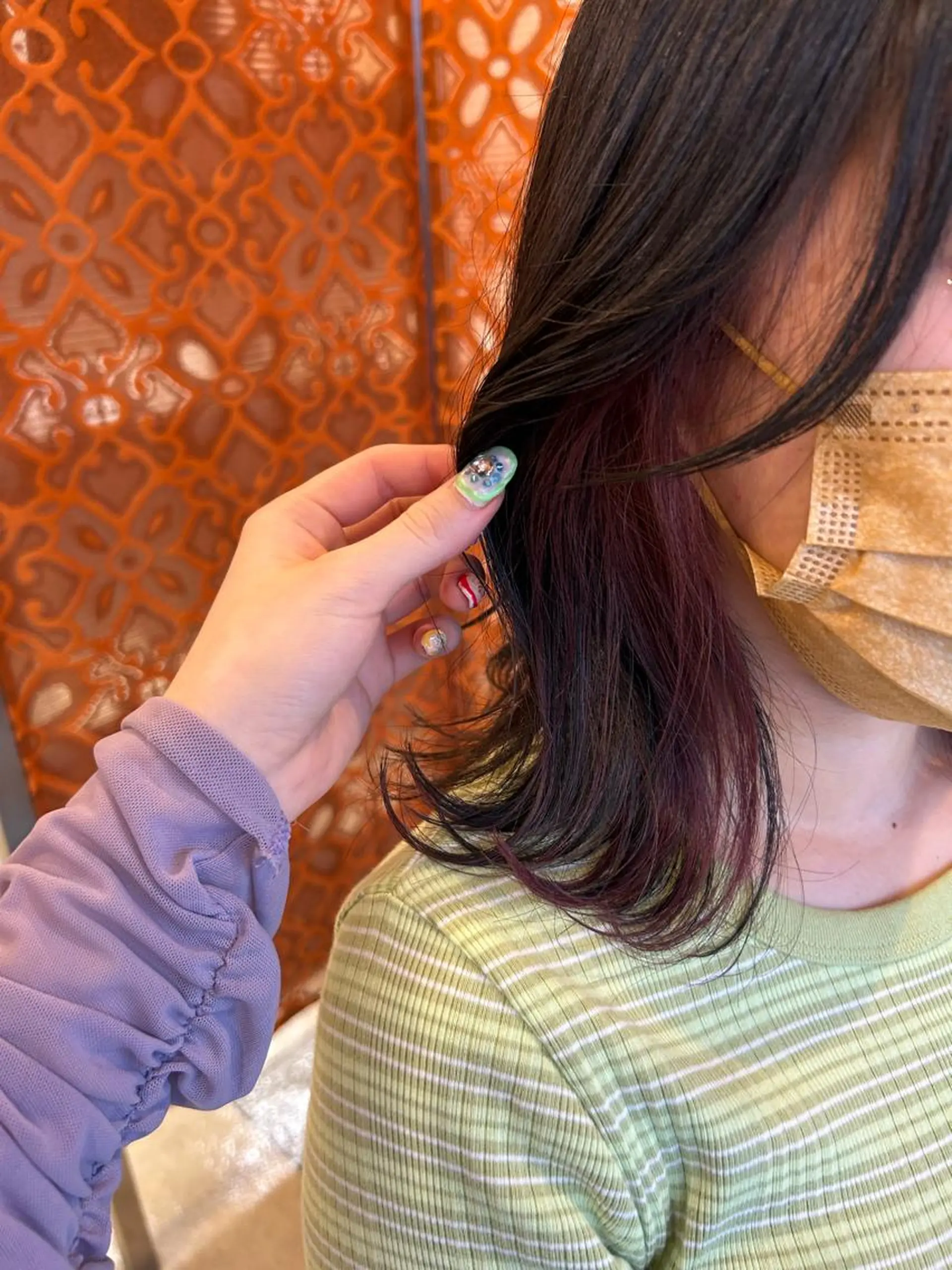 ミディアム カラー バレイヤージュ ブリーチ ケアブリーチ 透明感カラー デザインカラー 💙ルル💙 ハイトーン/レイヤーのヘアスタイル