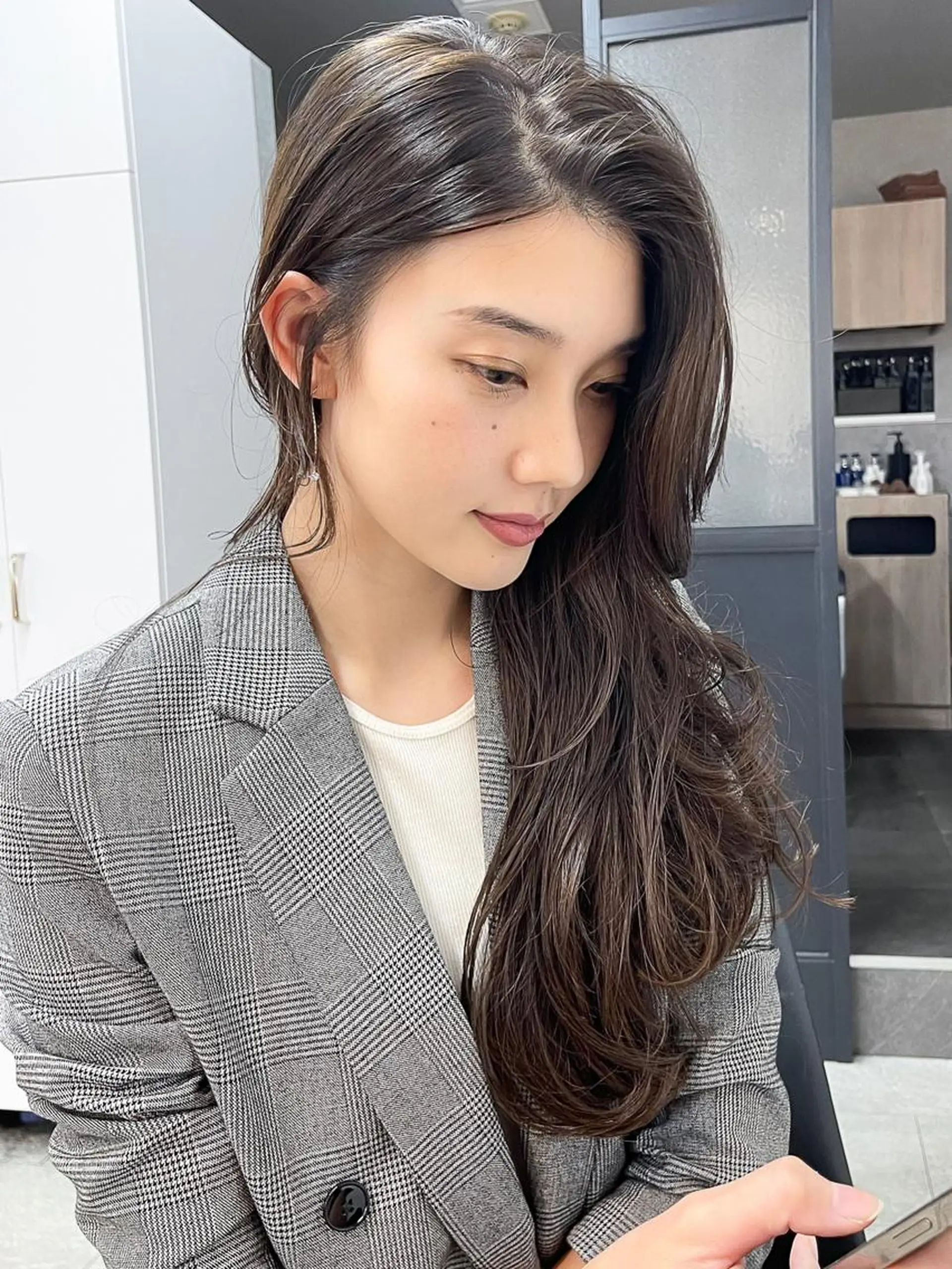 ロング 韓国風レイヤー ショート/犬塚 優介のヘアスタイル