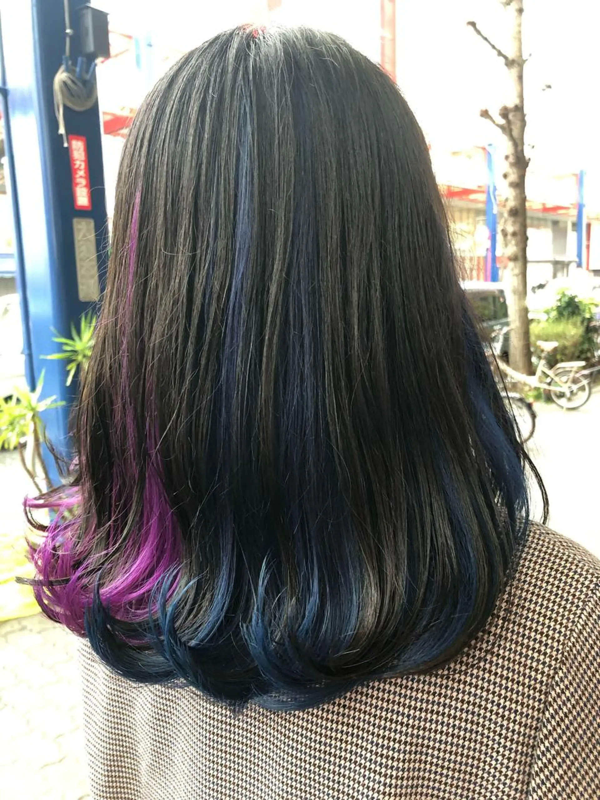 ミディアム パープルカラー ヘアカラー ゆぴ☾‪/推しカラー /ハイトーンのヘアスタイル