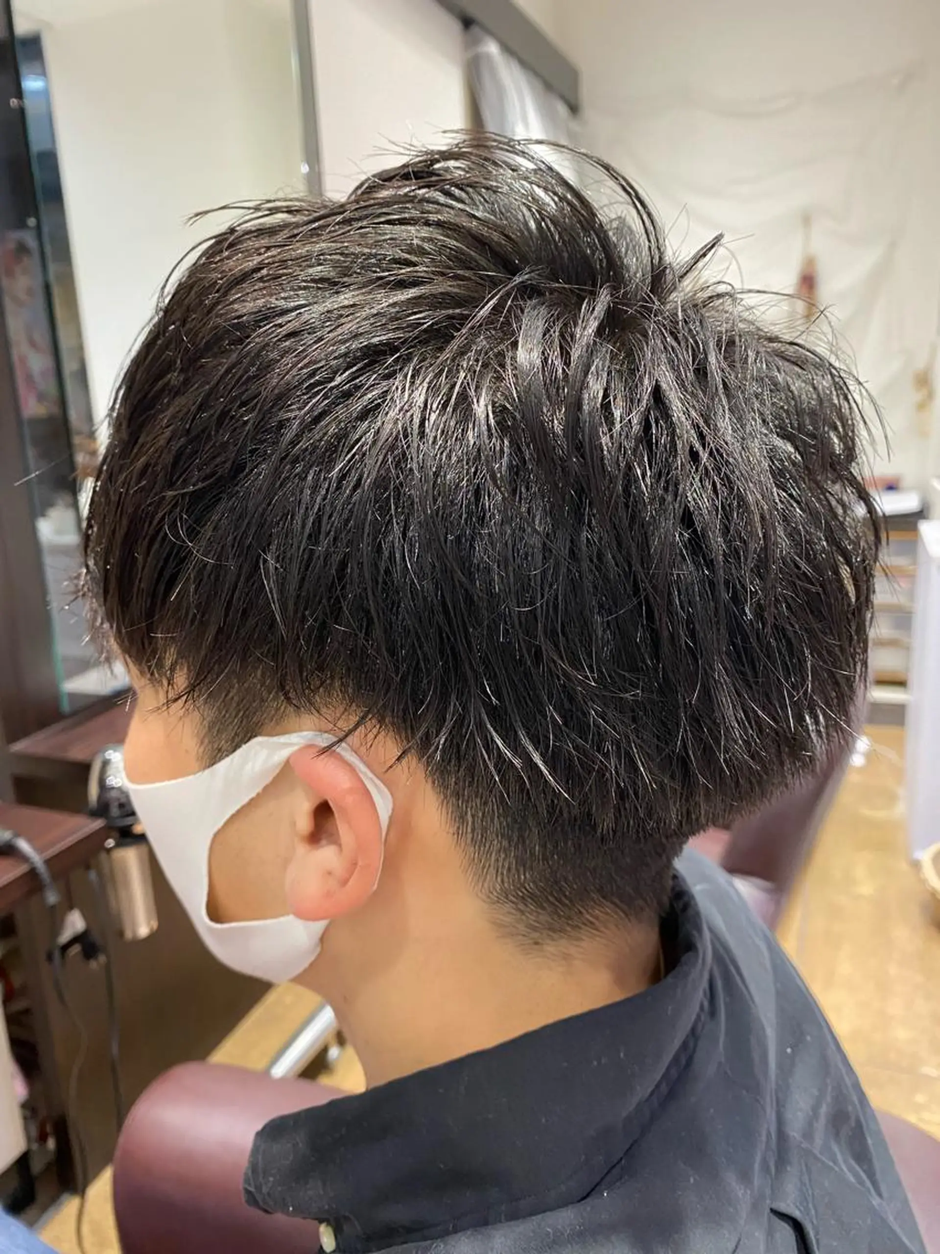 ショート メンズ 酸スト/フェザー パーマ/三谷海斗のヘアスタイル