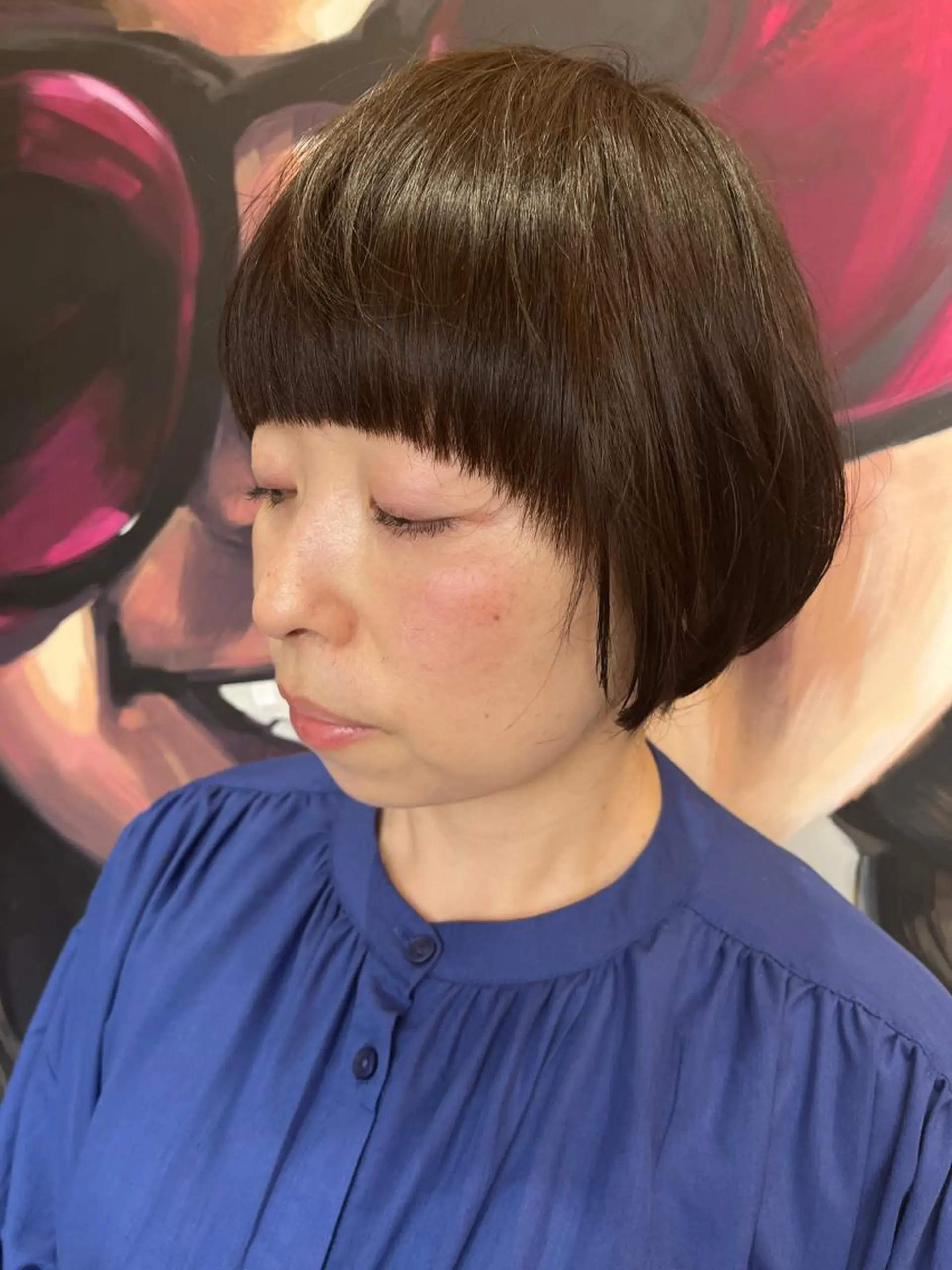 ミディアム カラー パーマ ヘアアレンジ メンズ キッズ ネイル マツエク・マツパ アイブロウ ミディアムパーマ マッシュ メンズパーマ 透明感カラー 眉カラー 久木原 ゆりのヘアスタイル