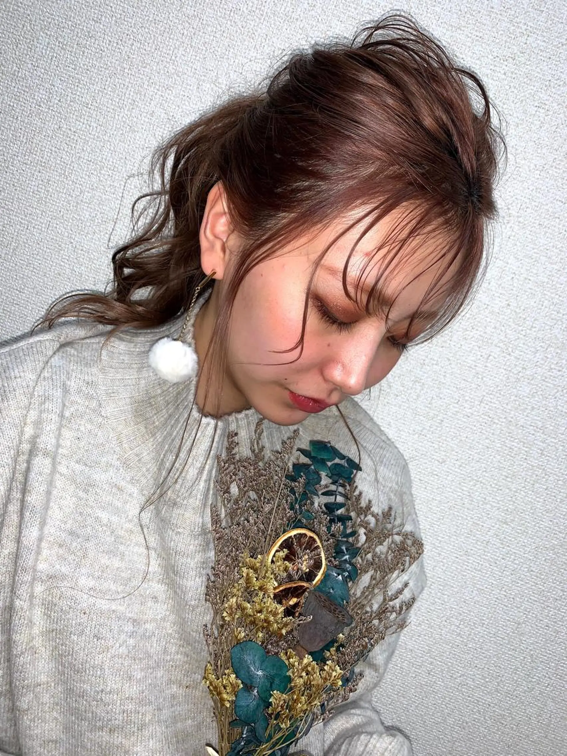 ミディアム カラー ヘアアレンジ 個性を活かす/ harunaのヘアスタイル