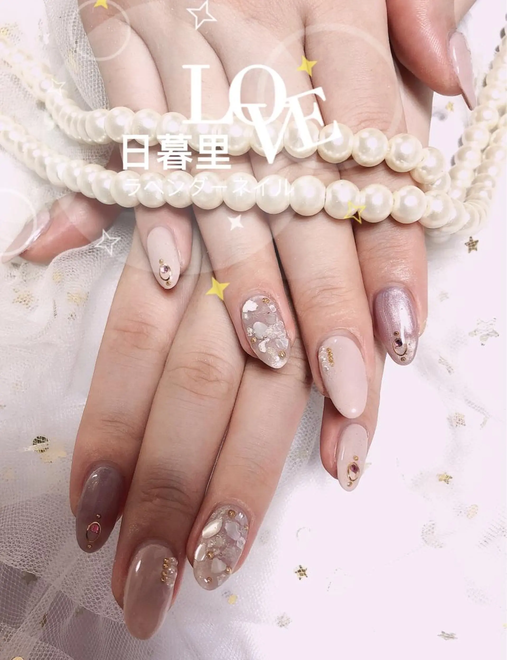 ネイル ラベンダー💖日暮里 ルル💖ネイルのネイルデザイン