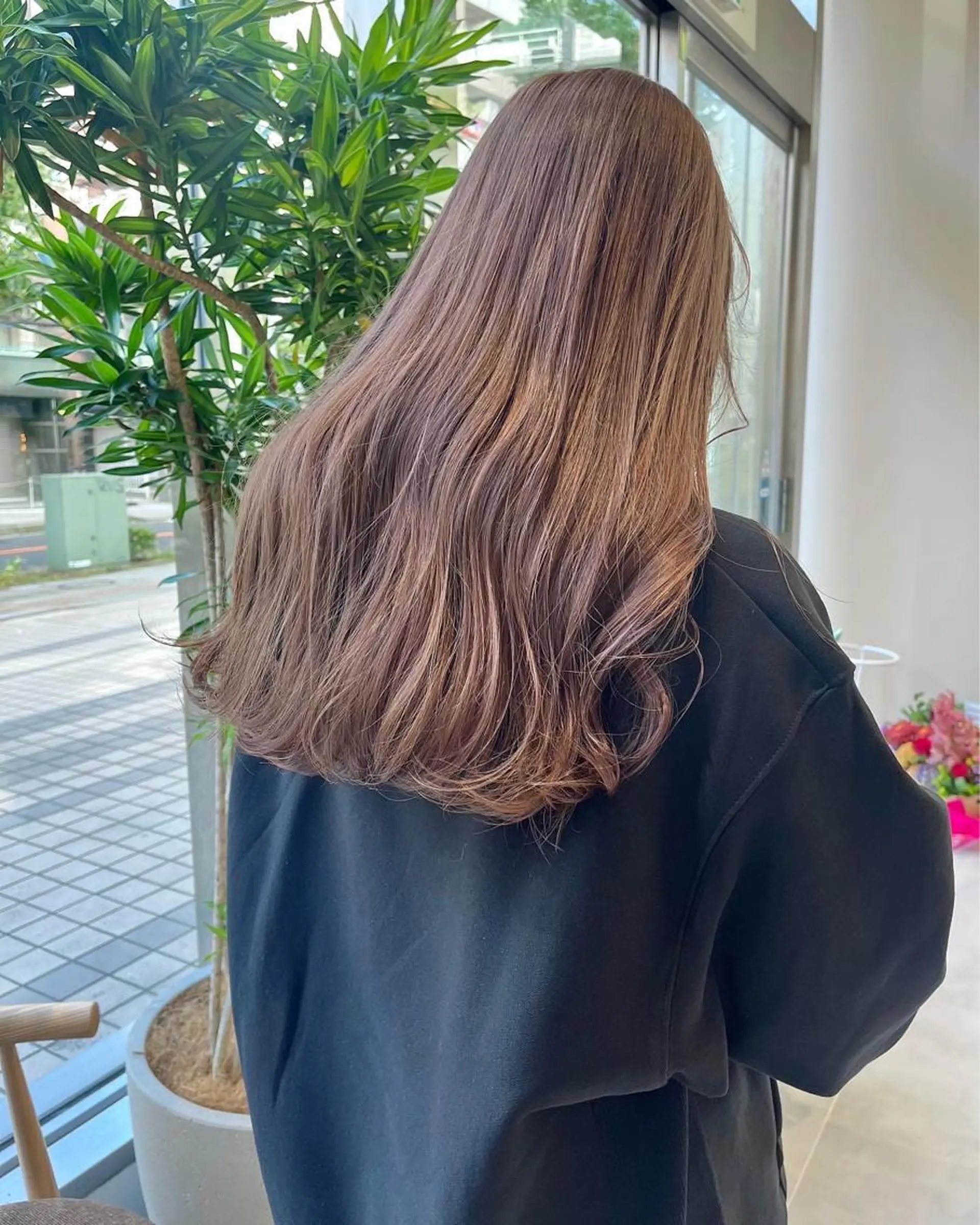 ロング カラー ベージュカラー カット ヘアカラー トリートメント ヘアセット minami🪷 暖色カラーのヘアスタイル