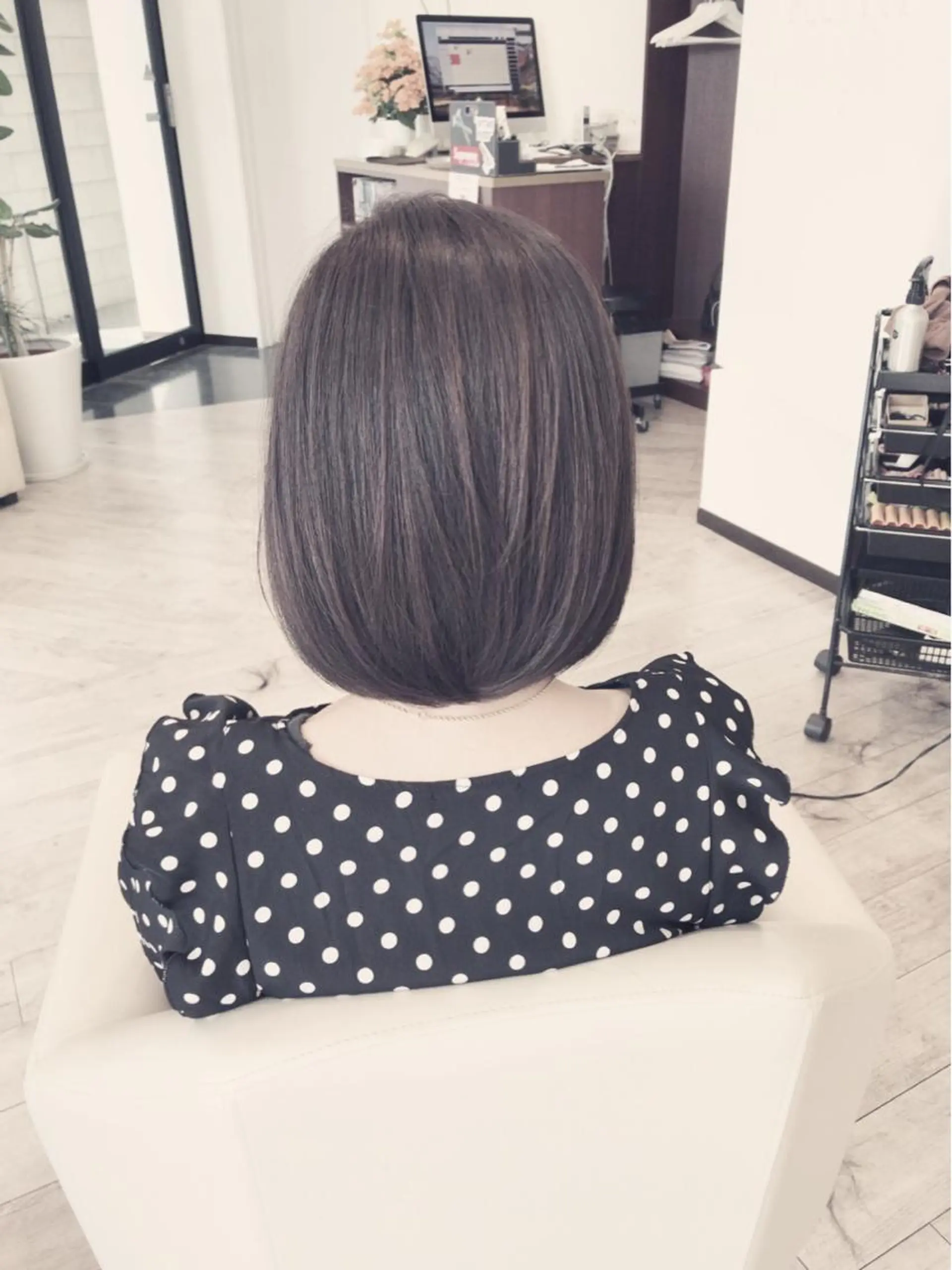 ミディアム カラー パーマ ヘアアレンジ メンズ キッズ ネイル マツエク・マツパ ドライ カット✂️髪質改善のヘアスタイル