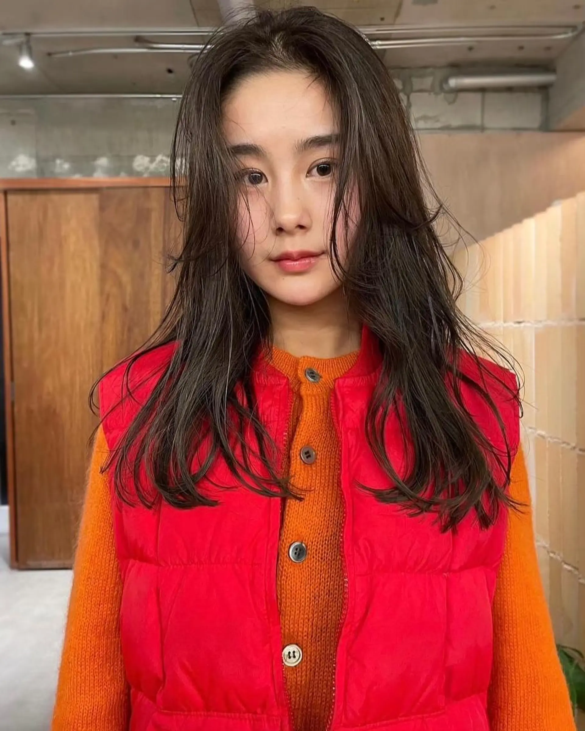 ミディアム カラー パーマ ショートボブ ミディアムパーマ アディクシーカラー ブリーチ ケアブリーチ ヘアカラー CEINE PATHのヘアスタイル