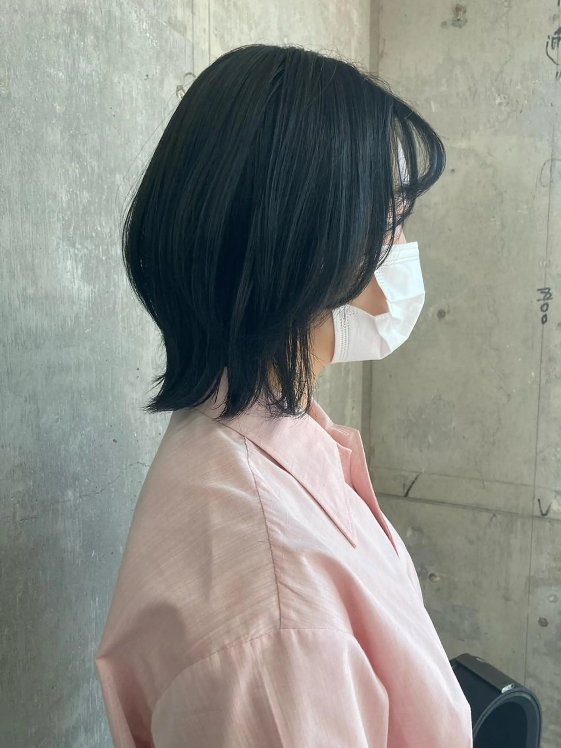 ミディアム カラー ブルーカラー ブルージュ カット ヘアカラー トリートメント 小木曽智美 /ボブ/ショートのヘアスタイル