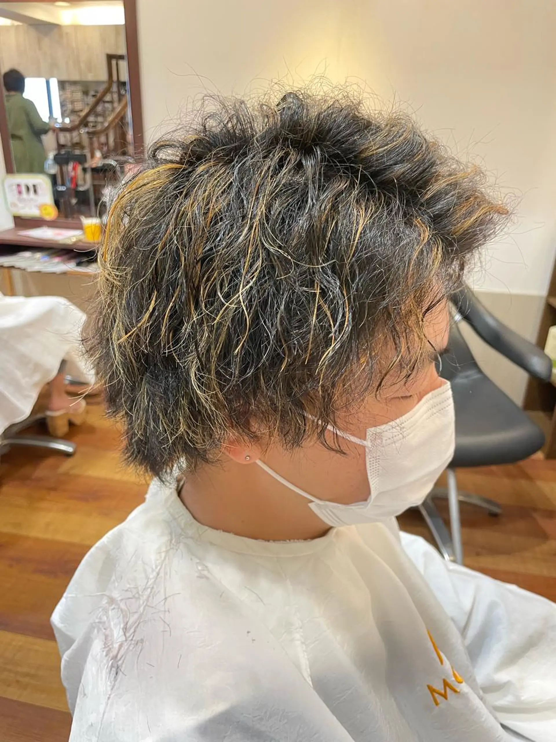 カラー パーマ メンズ 浅香山✨美髪✨ やまもとあきこのヘアスタイル