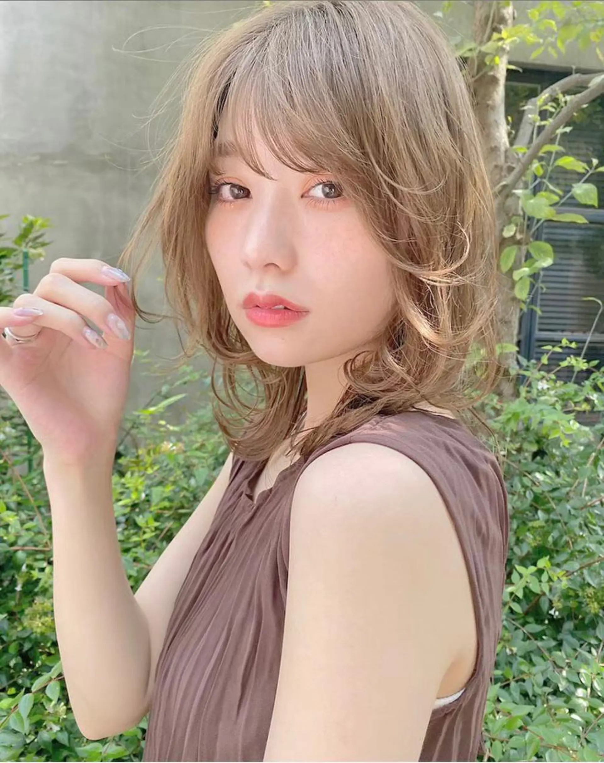 セミロング カラー ヘアアレンジ ベージュカラー ヘアカラー トリートメント 山崎 澪 レイヤーカット/大宮のヘアスタイル