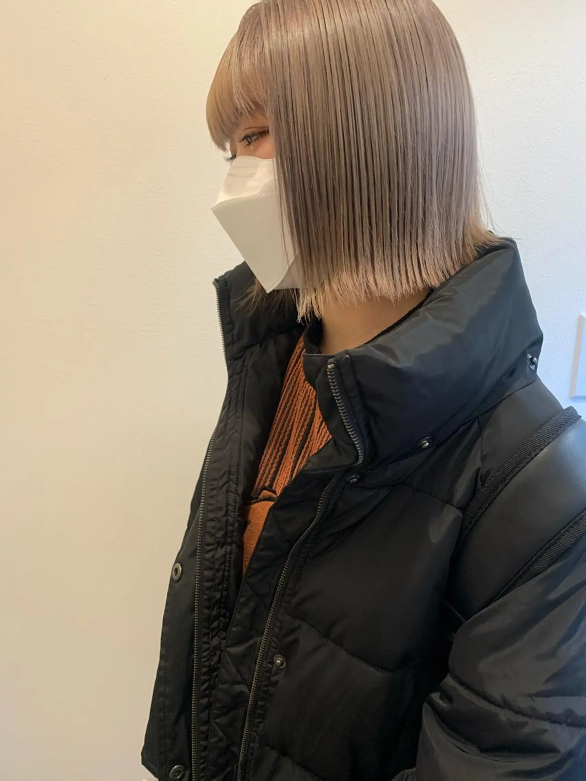 ショート カラー 黒髪 ブロンド 卒業式のヘアスタイル ヘアカラー MARU パーマ/レイヤーのヘアスタイル