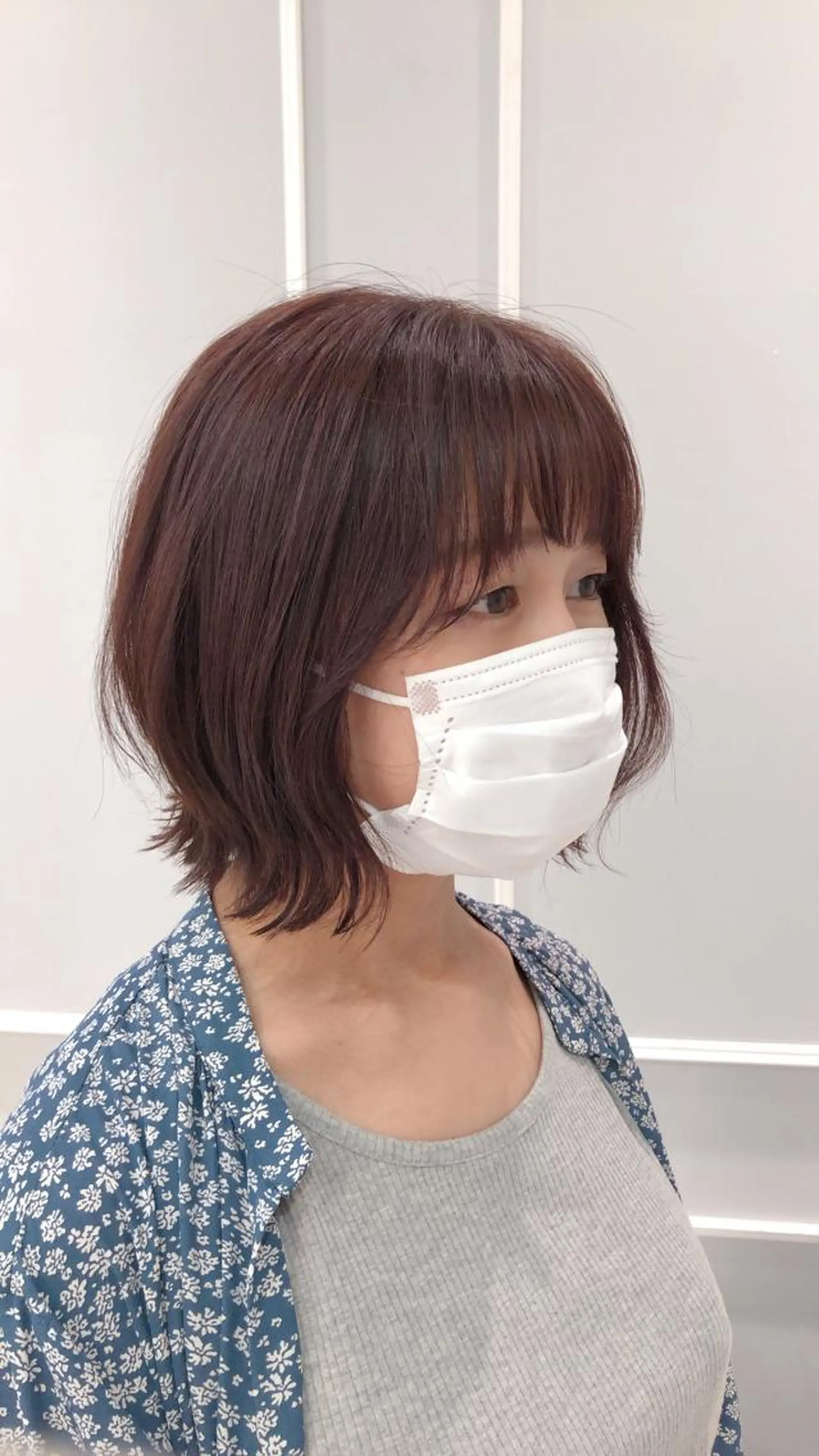 ミディアム カット ヘアカラー トリートメント 似合わせ艶髪カラー ❤️ハダユミのヘアスタイル