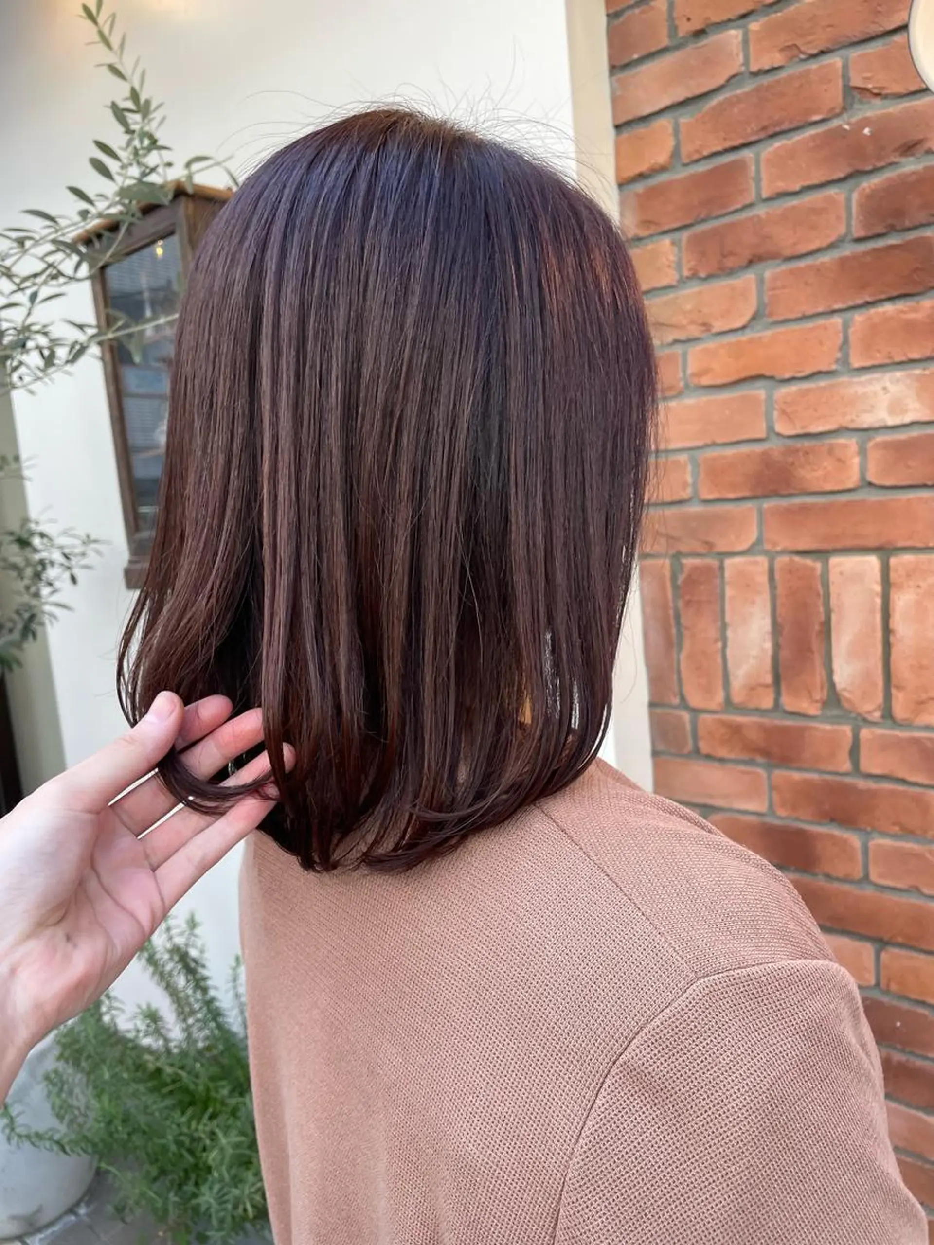 ミディアム カラー カット ヘアカラー トリートメント 顔まわりcut🌿 Hinakoのヘアスタイル