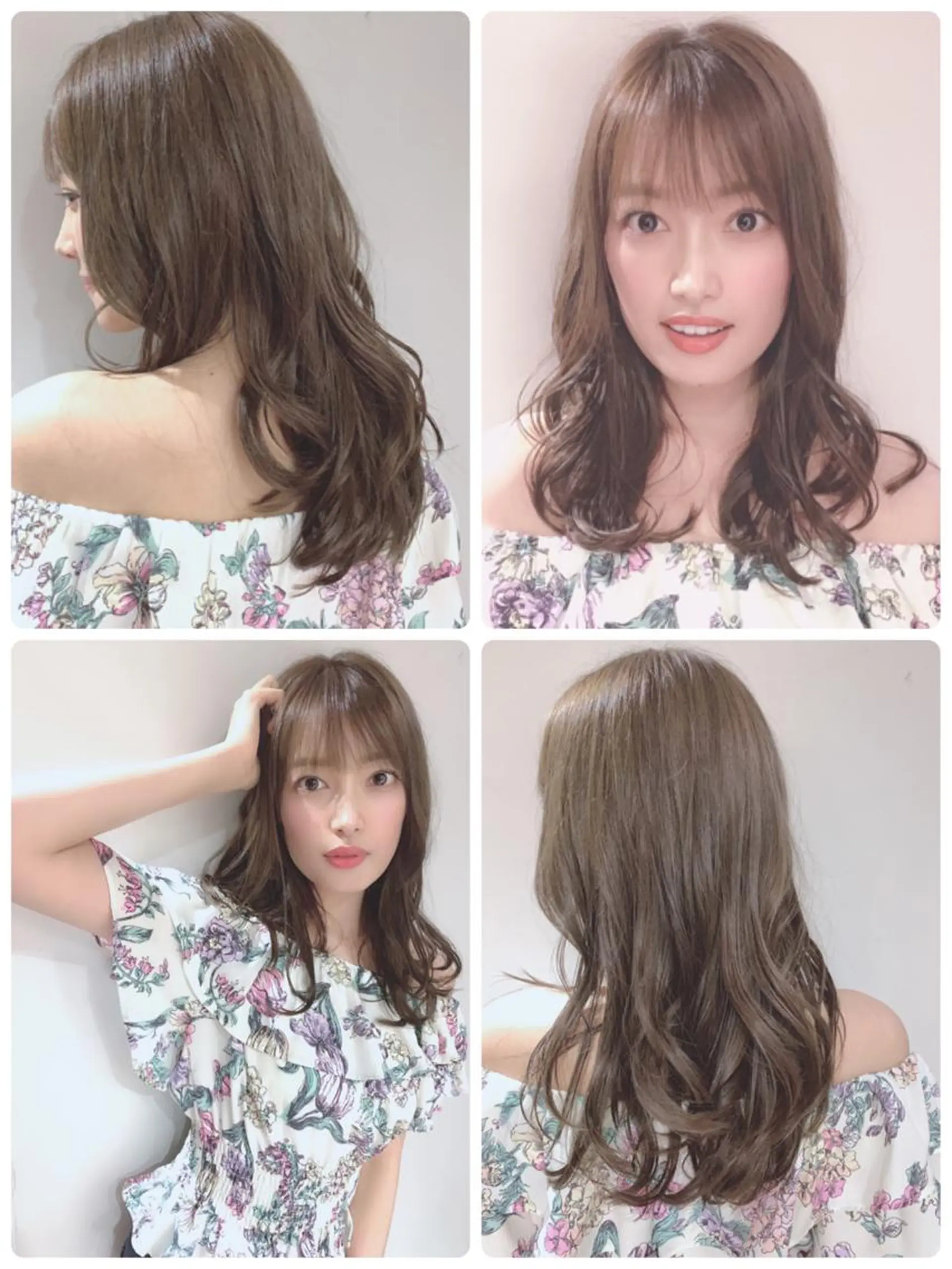 セミロング カラー パーマ 透明感カラー イルミナカラー レイヤーカット カット ヘアカラー トリートメント 松川  智行のヘアスタイル