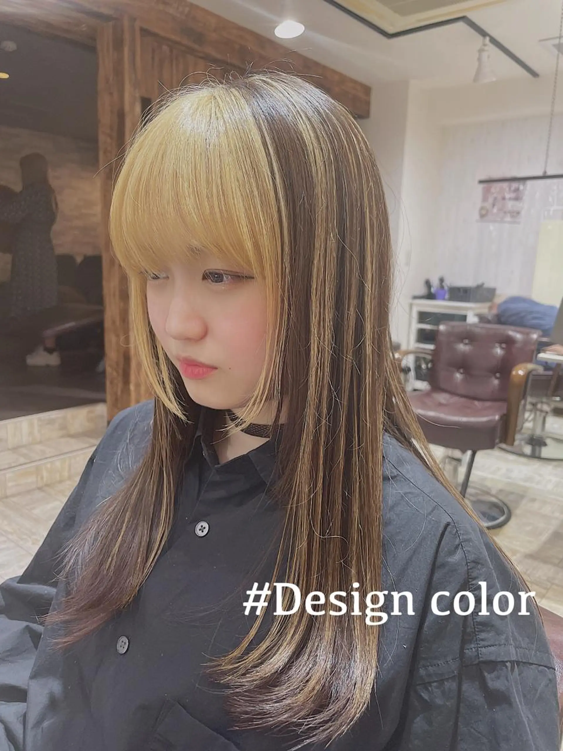 ロング カラー アッシュ アッシュブラック ベージュカラー 黒髪 ブルーカラー 桜木町/西山竜一 /大人可愛い×美髪のヘアスタイル