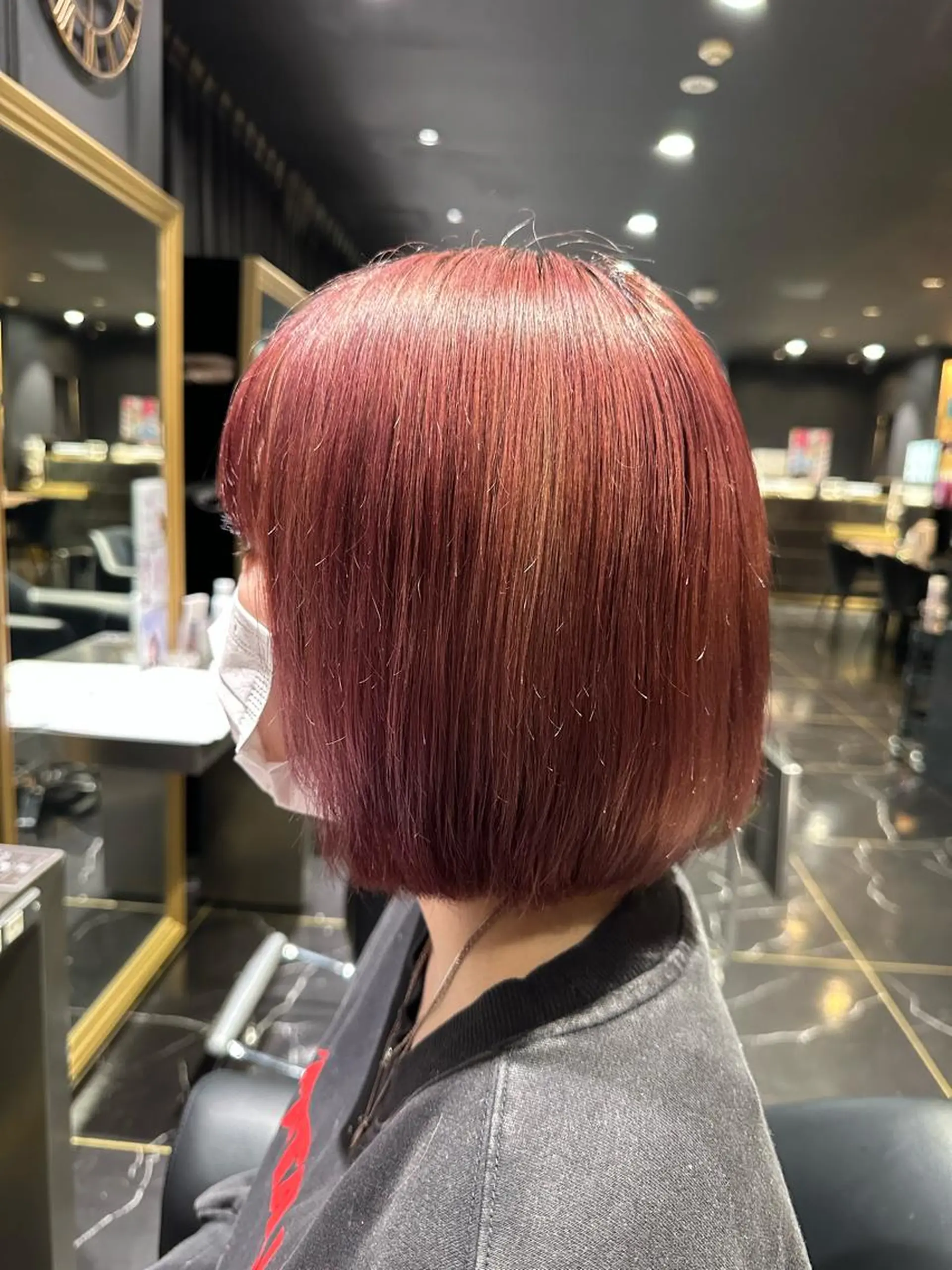 ショート カット ヘアカラー トリートメント ボブスタイル/ 透明感カラー/八幡のヘアスタイル