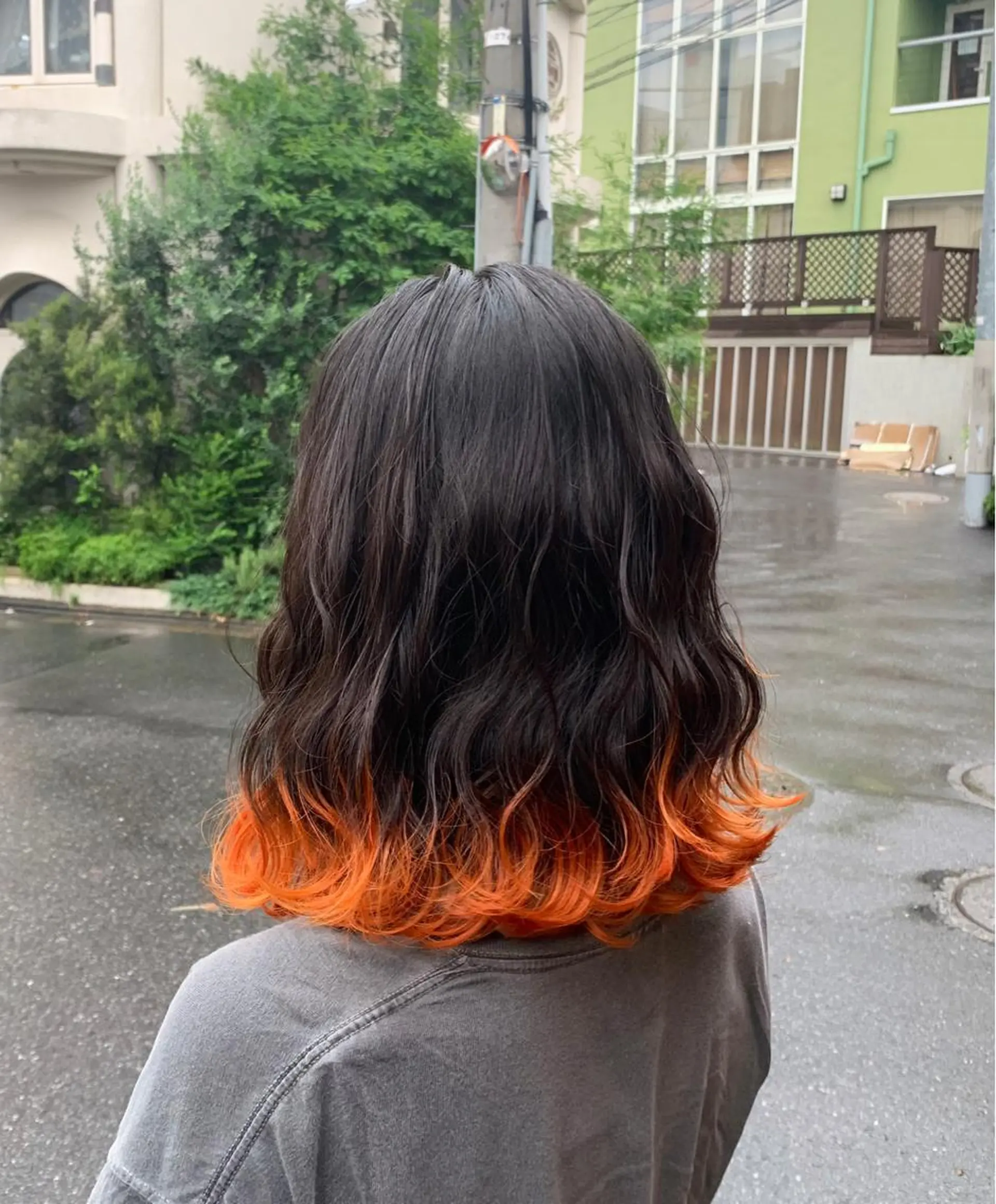 ミディアム カラー 色落ちまでキレイに！ ！女性サロンのヘアスタイル