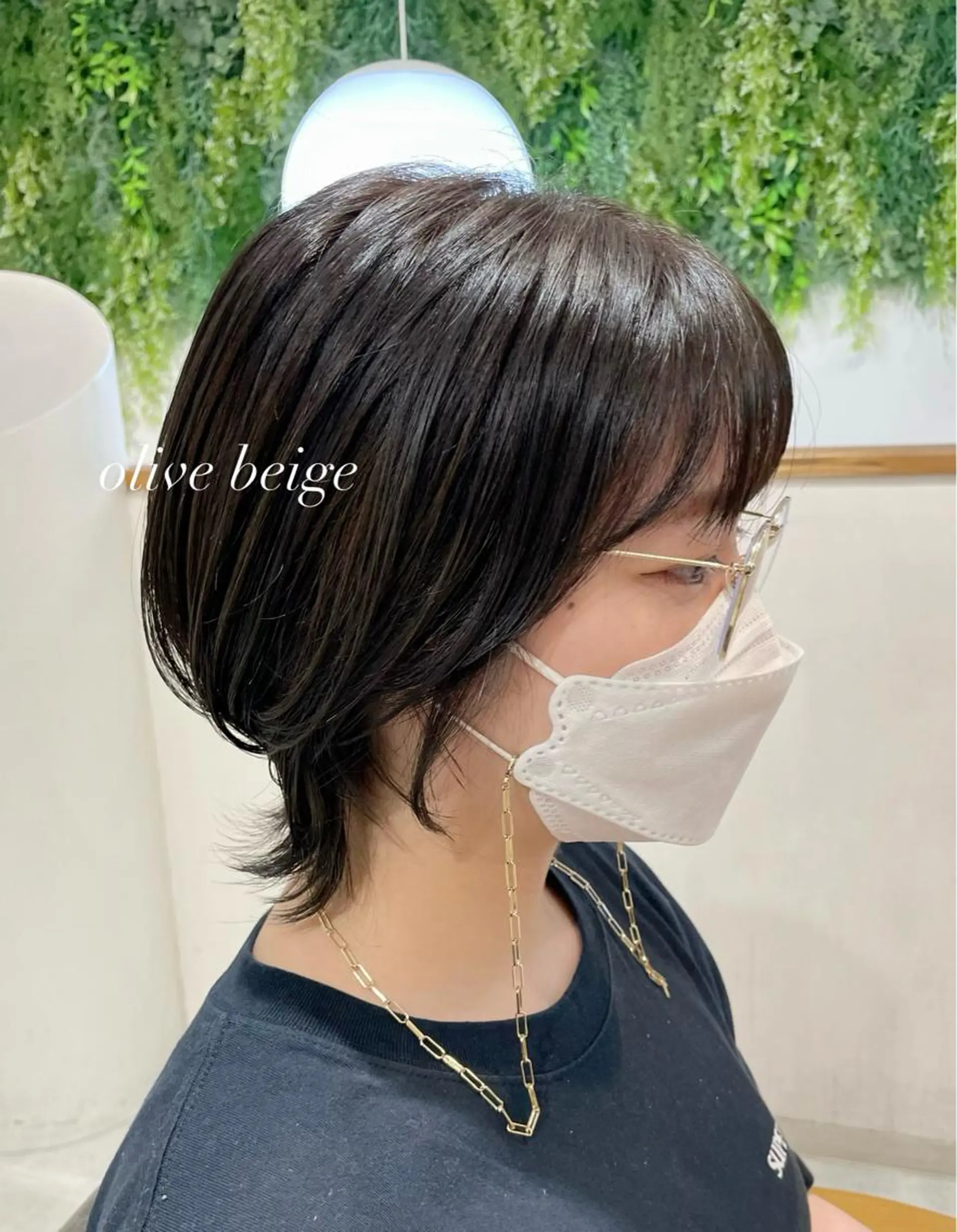 ショート カラー オリーブカラー ヘアカラー レイヤー/顔まわり /亀戸錦糸町/なつきのヘアスタイル