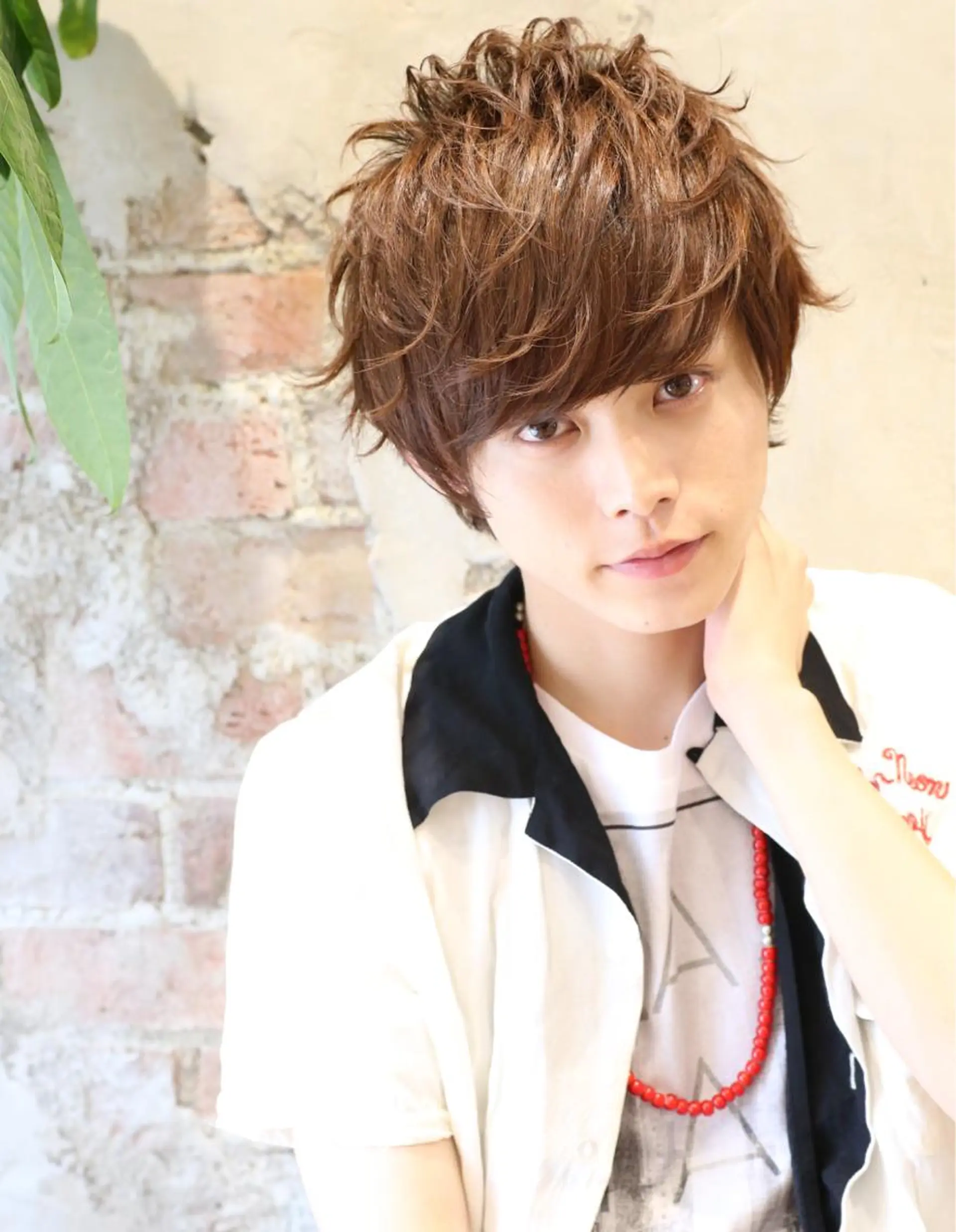 ショート カラー パーマ メンズ メンズパーマ Soleria 田中慎一のヘアスタイル