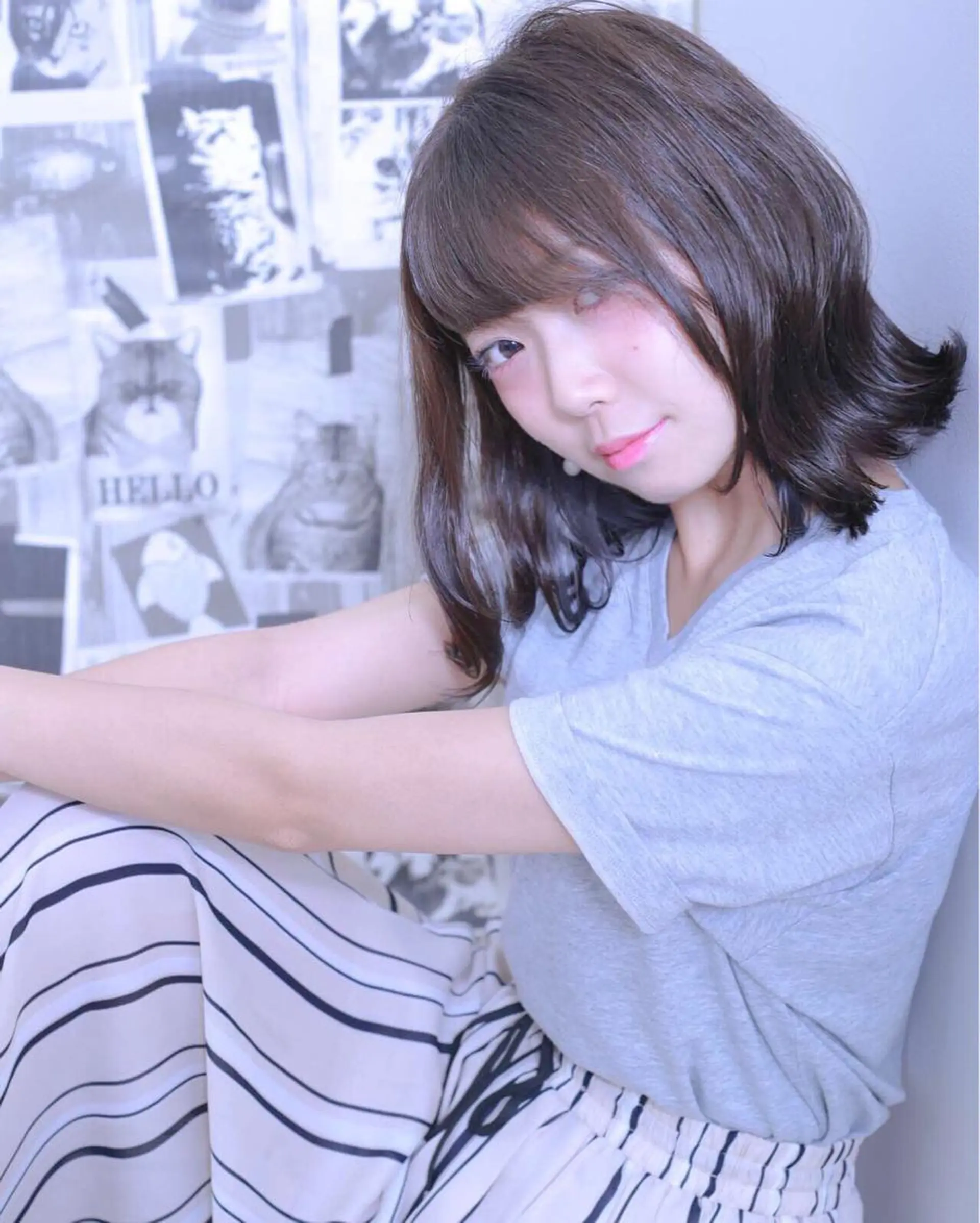 ミディアム 伊藤 裕貴のヘアスタイル