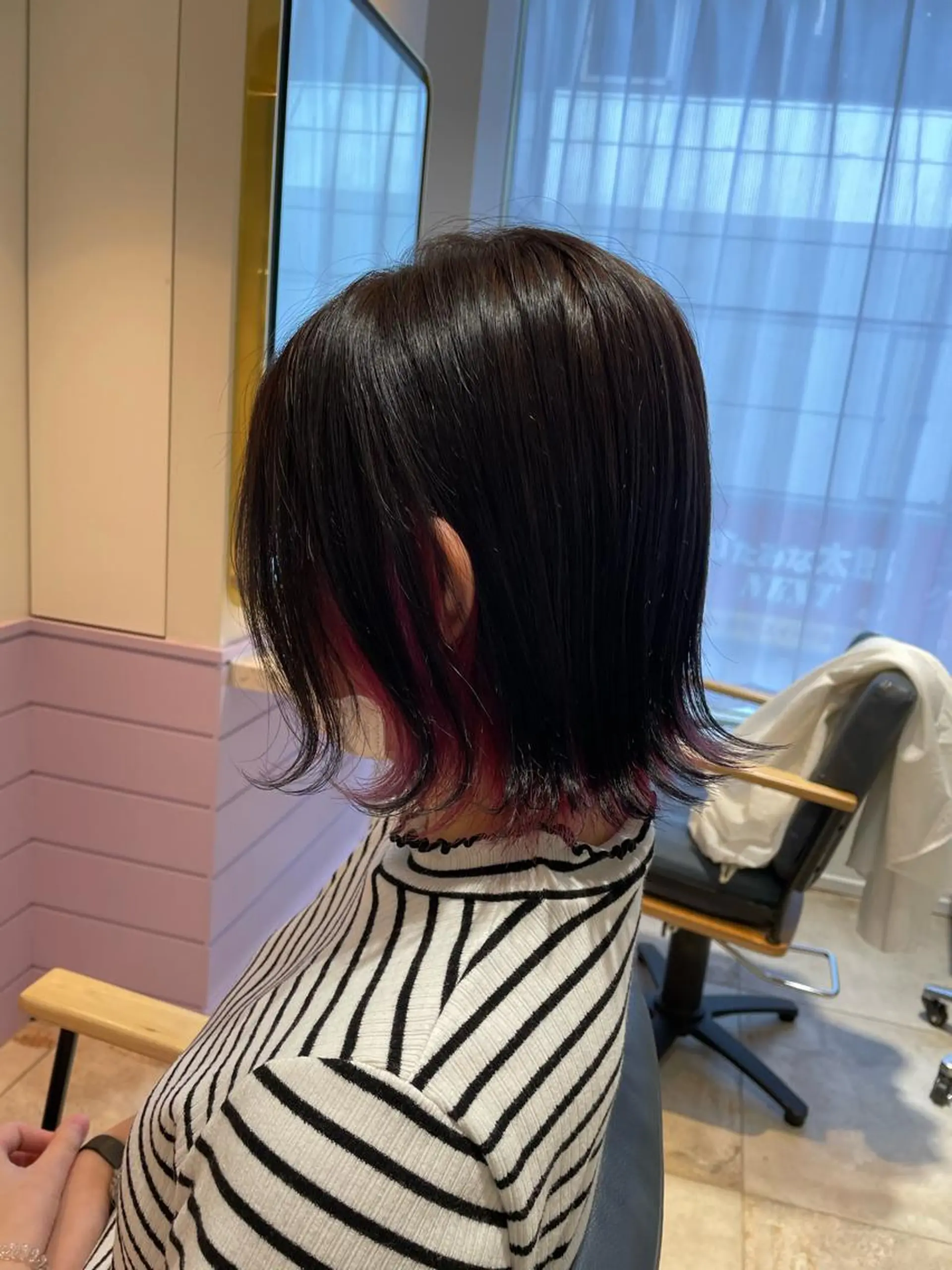 ショート カラー バレイヤージュ ベージュカラー ブリーチ ブルーカラー ブルーグレー 新宿御苑前/新宿 Ryuseiのヘアスタイル