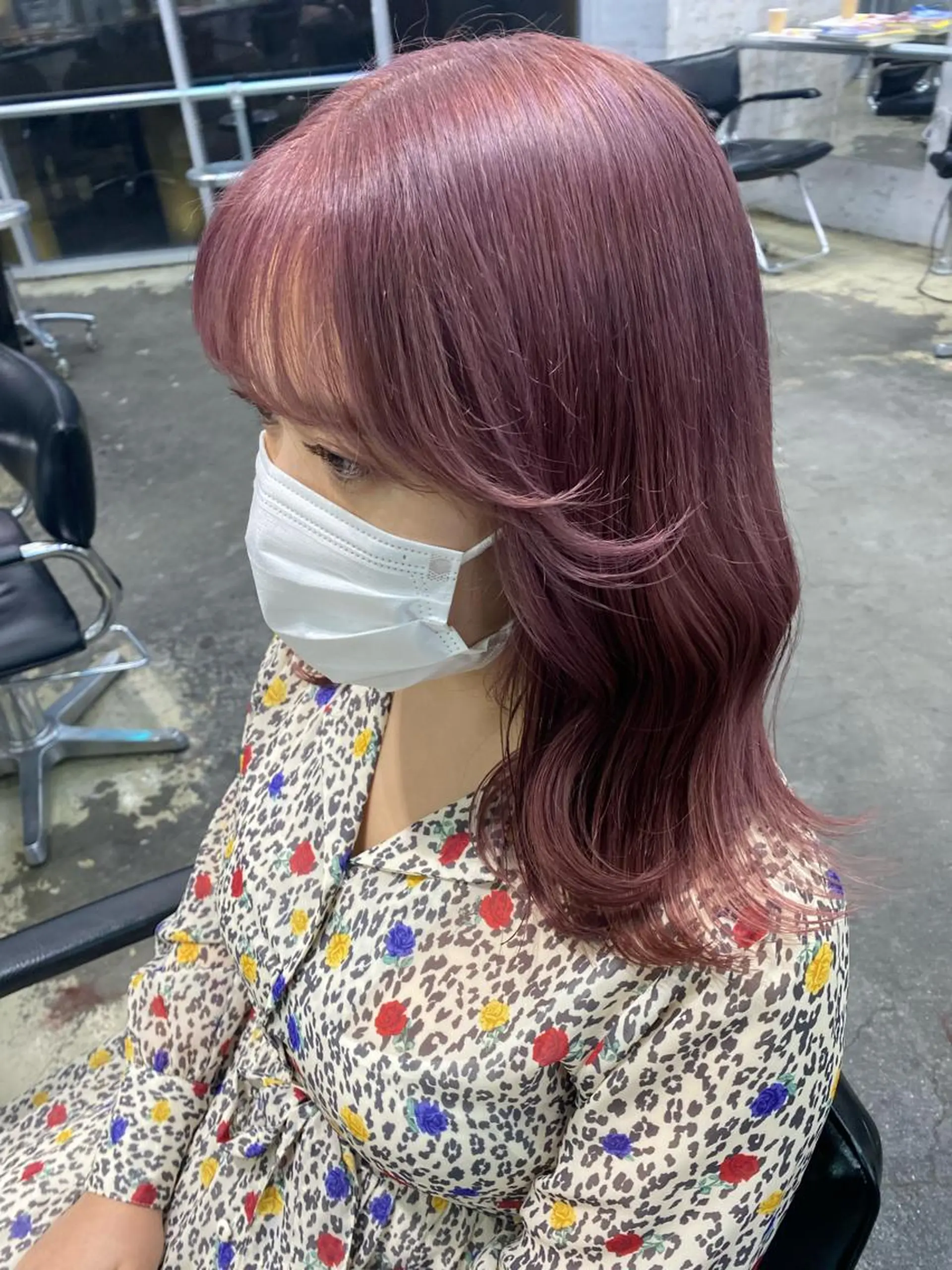 セミロング カラー 💗💗韓国レイヤー yu-ki💗💗のヘアスタイル