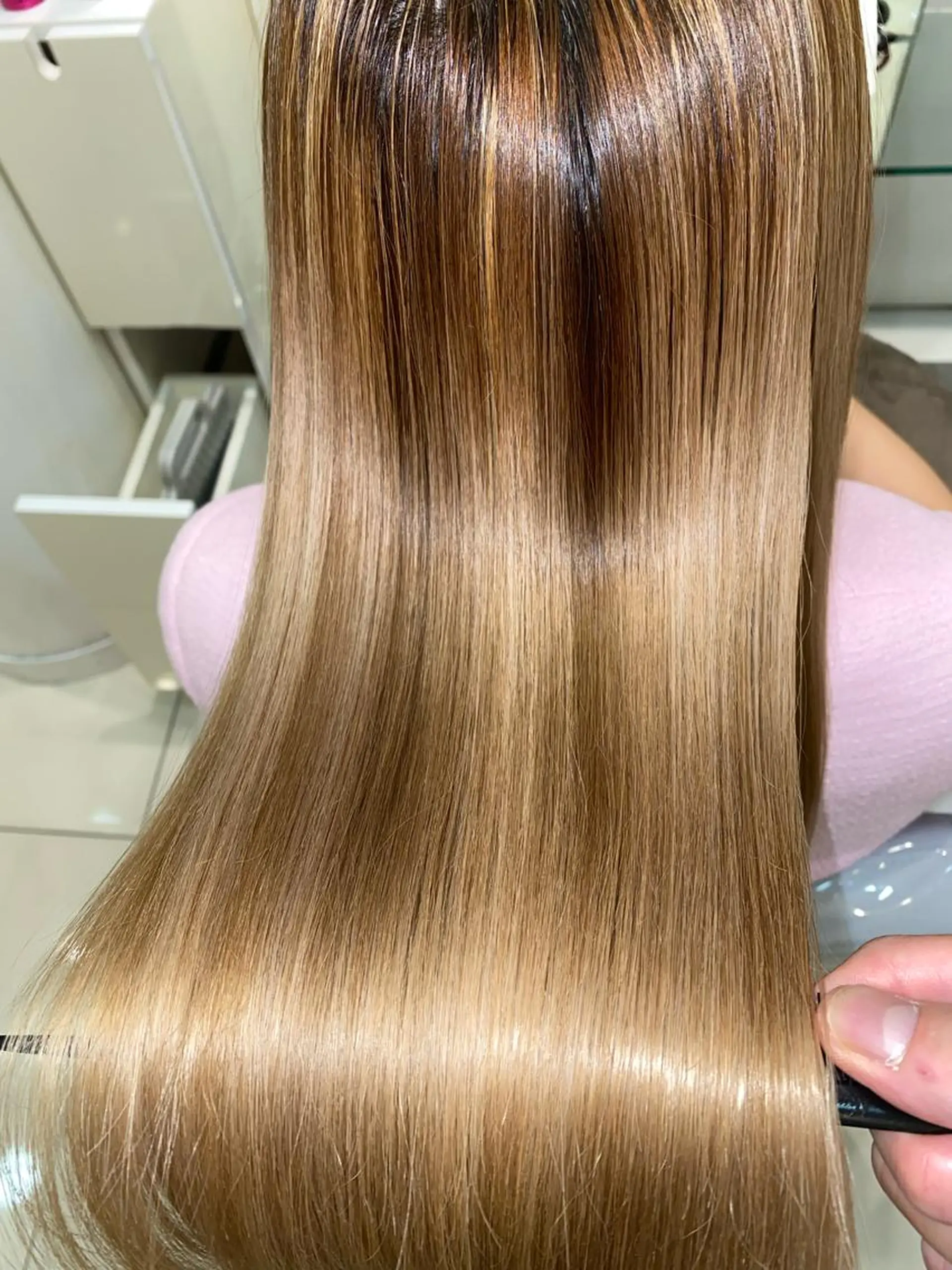 ロング カット 縮毛矯正 トリートメント 縮毛矯正/髪質改善 /ブリーチ/東陽町✨のヘアスタイル