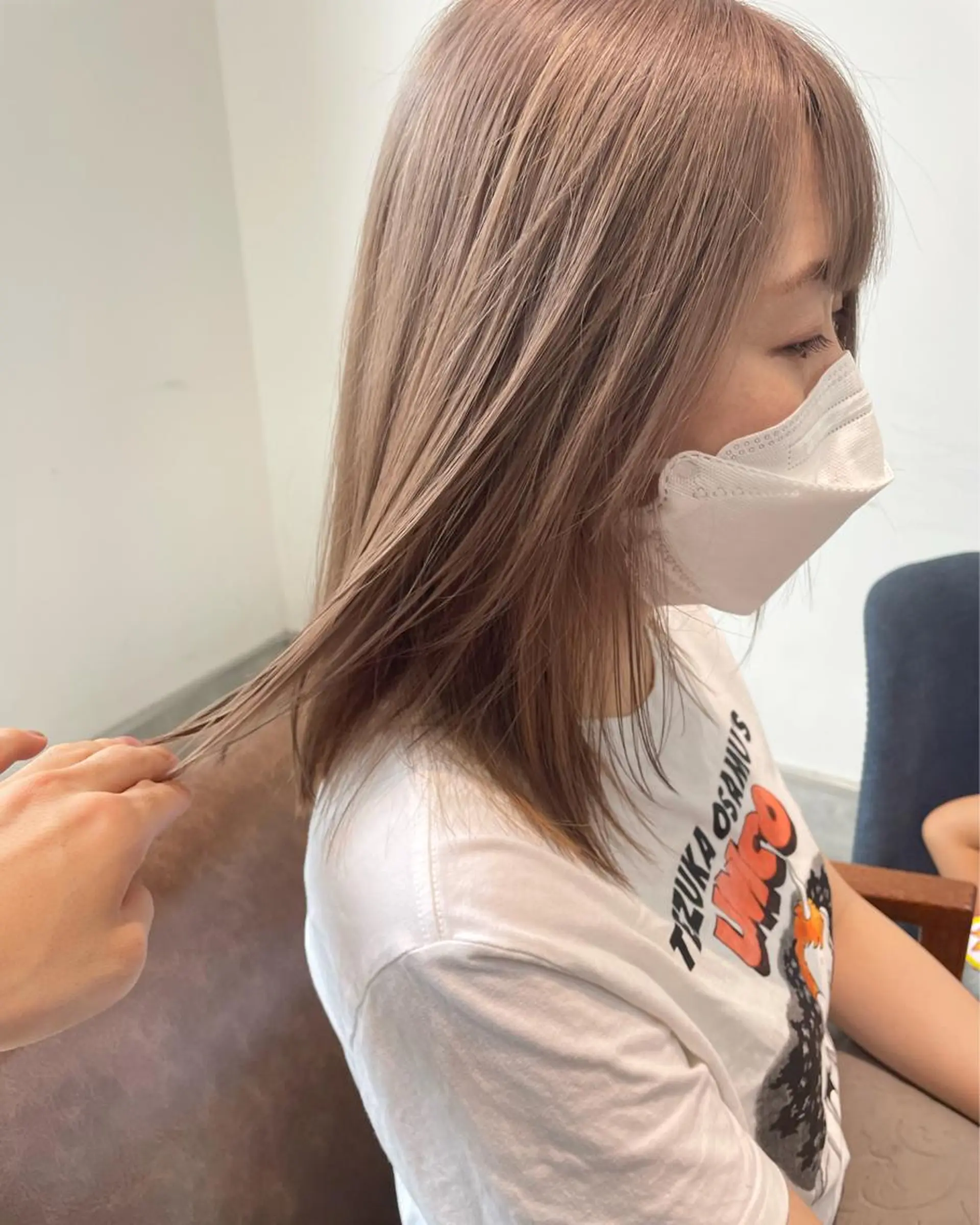 ミディアム ヘアカラー 明石 歩樹のヘアスタイル