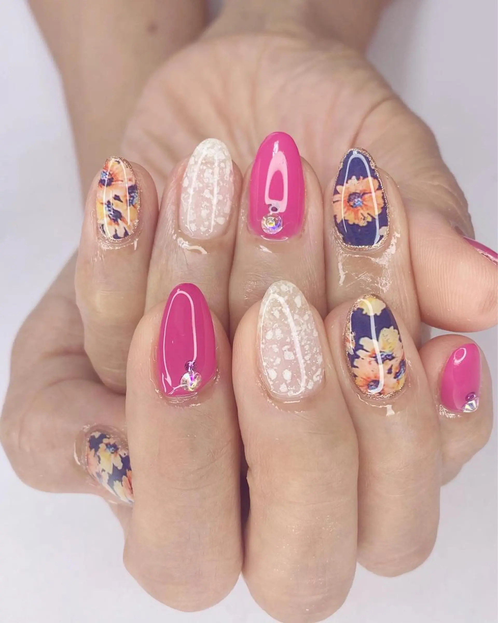 ネイル アートネイル グラデーション ミラーネイル ニュアンスネイル 夏ネイル Ｎail Ｓalon ertiのネイルデザイン