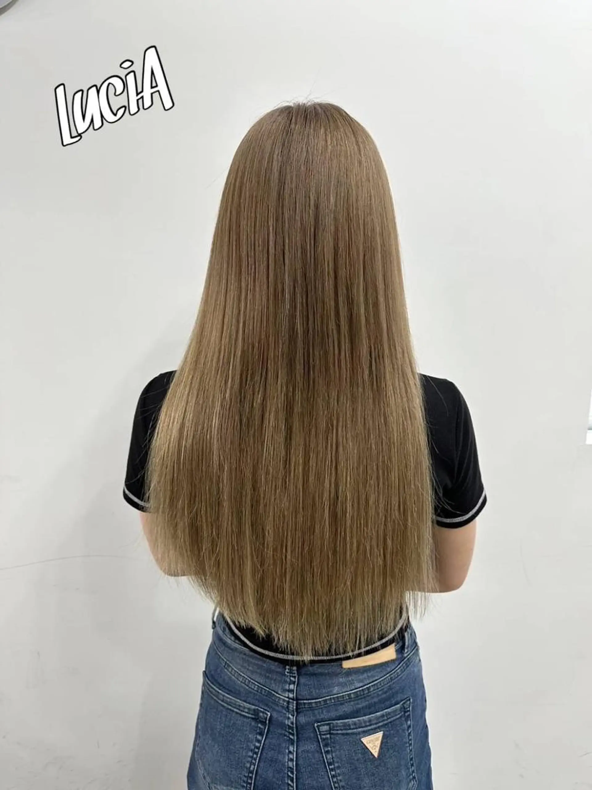 カラー ロング ヘアアレンジ MISAKIエクステ ブリーチ\5900のヘアスタイル