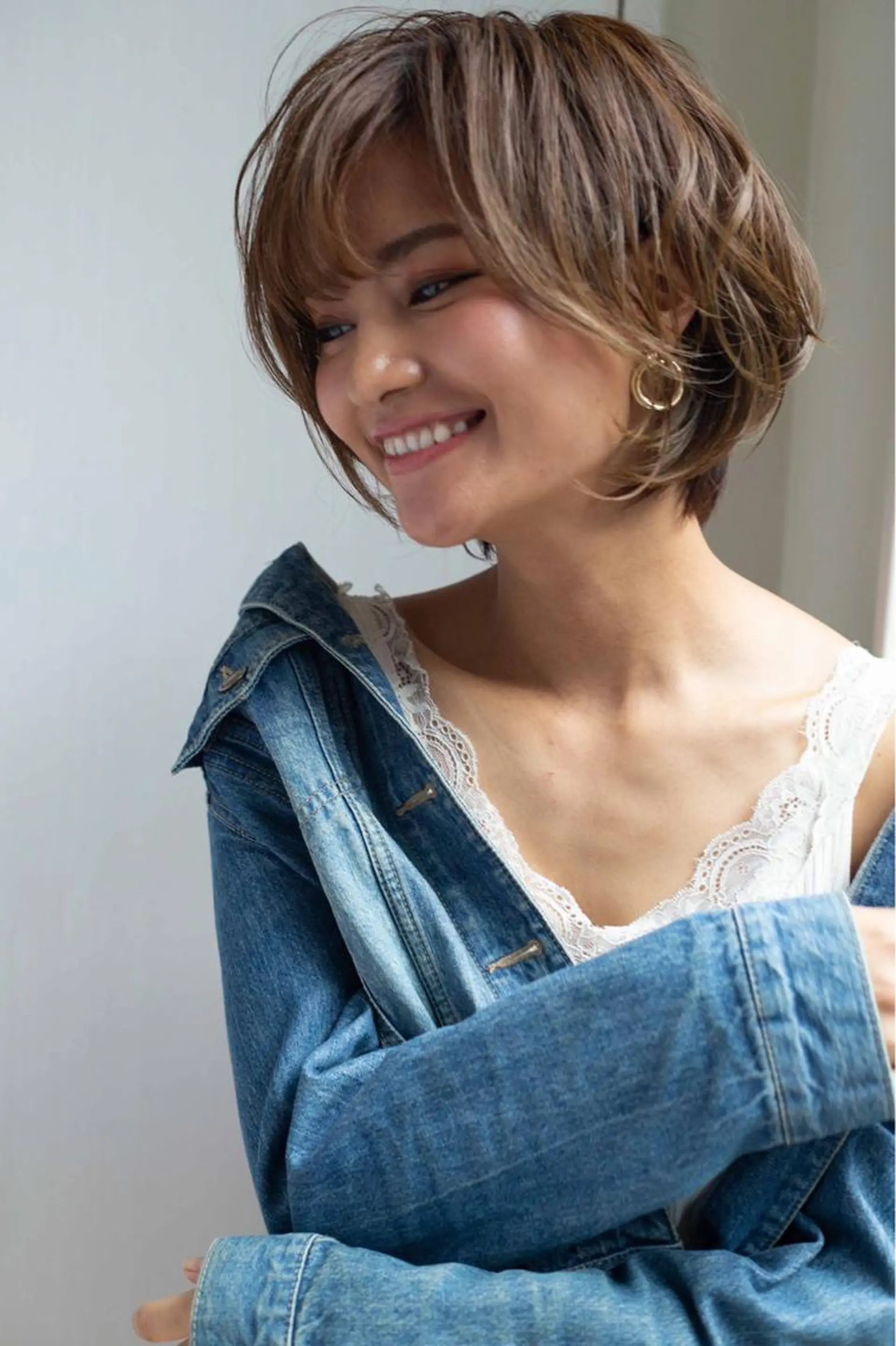 ショート レイヤー/韓国❣️ 髪質改善/e_kiのヘアスタイル