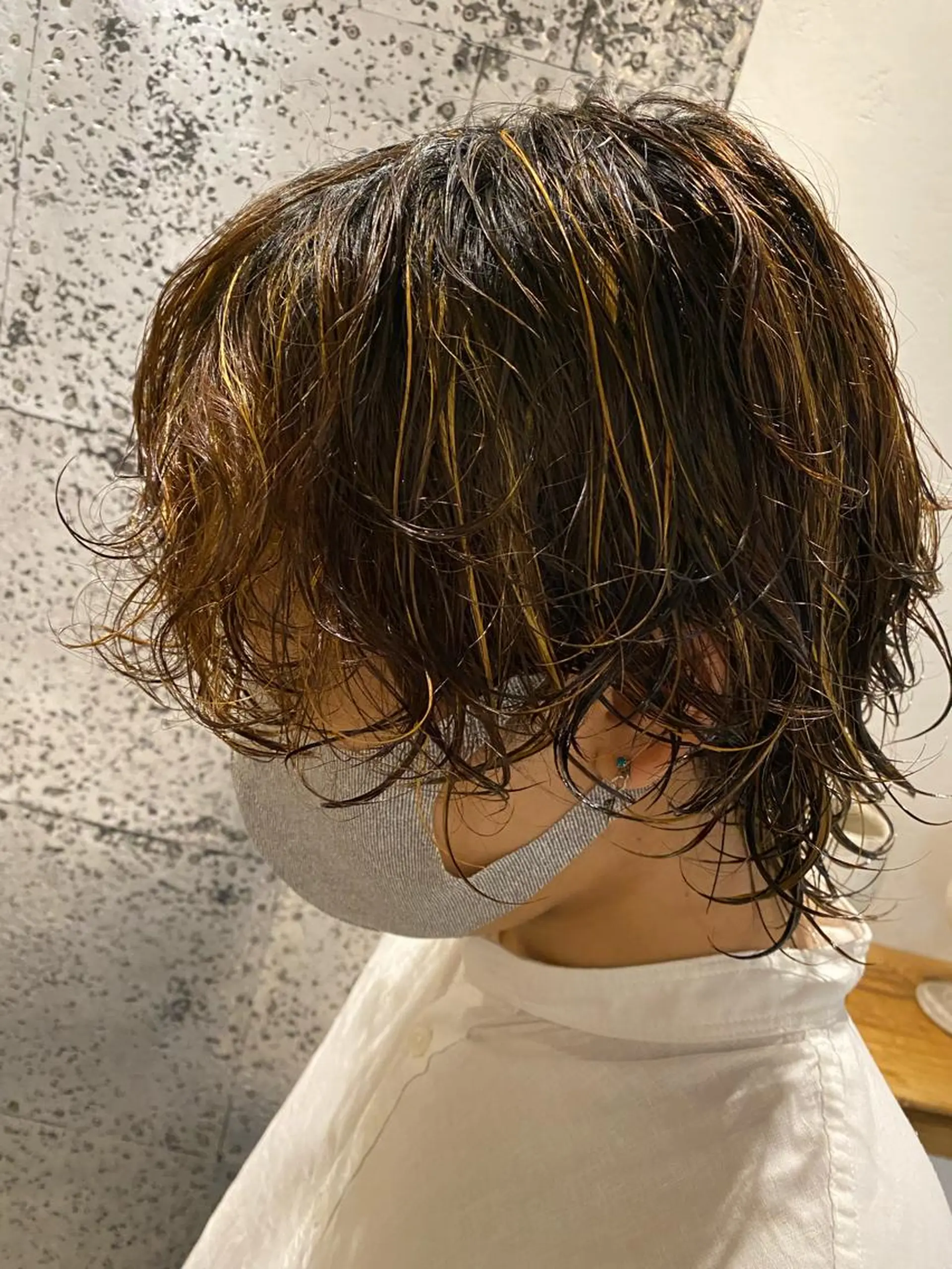 ショート カラー メンズ グレージュ/レイヤー /韓国ヘア/RISAのヘアスタイル