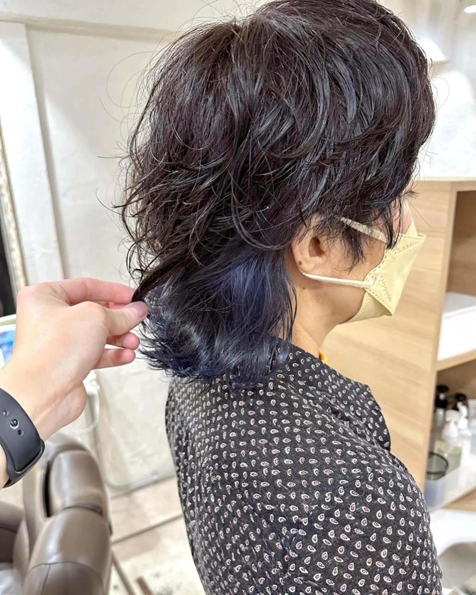 ショート カラー パーマ 切りっぱなしボブ 前下がりボブ ショートボブ 黒髪 ブリーチ 銀座No.1髪質改善 縮毛矯正/本木のヘアスタイル