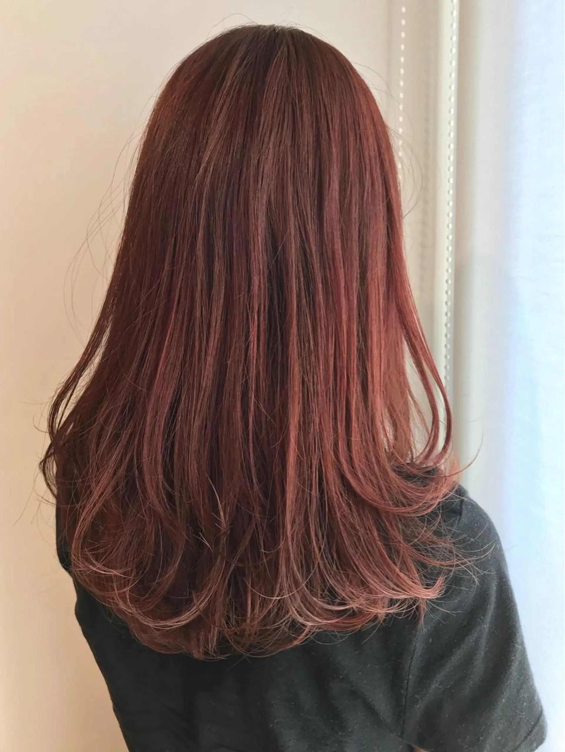 ロング カラー ブラウンカラー カシス レイヤー/大人ボブ 渡邉【日吉美容室】のヘアスタイル