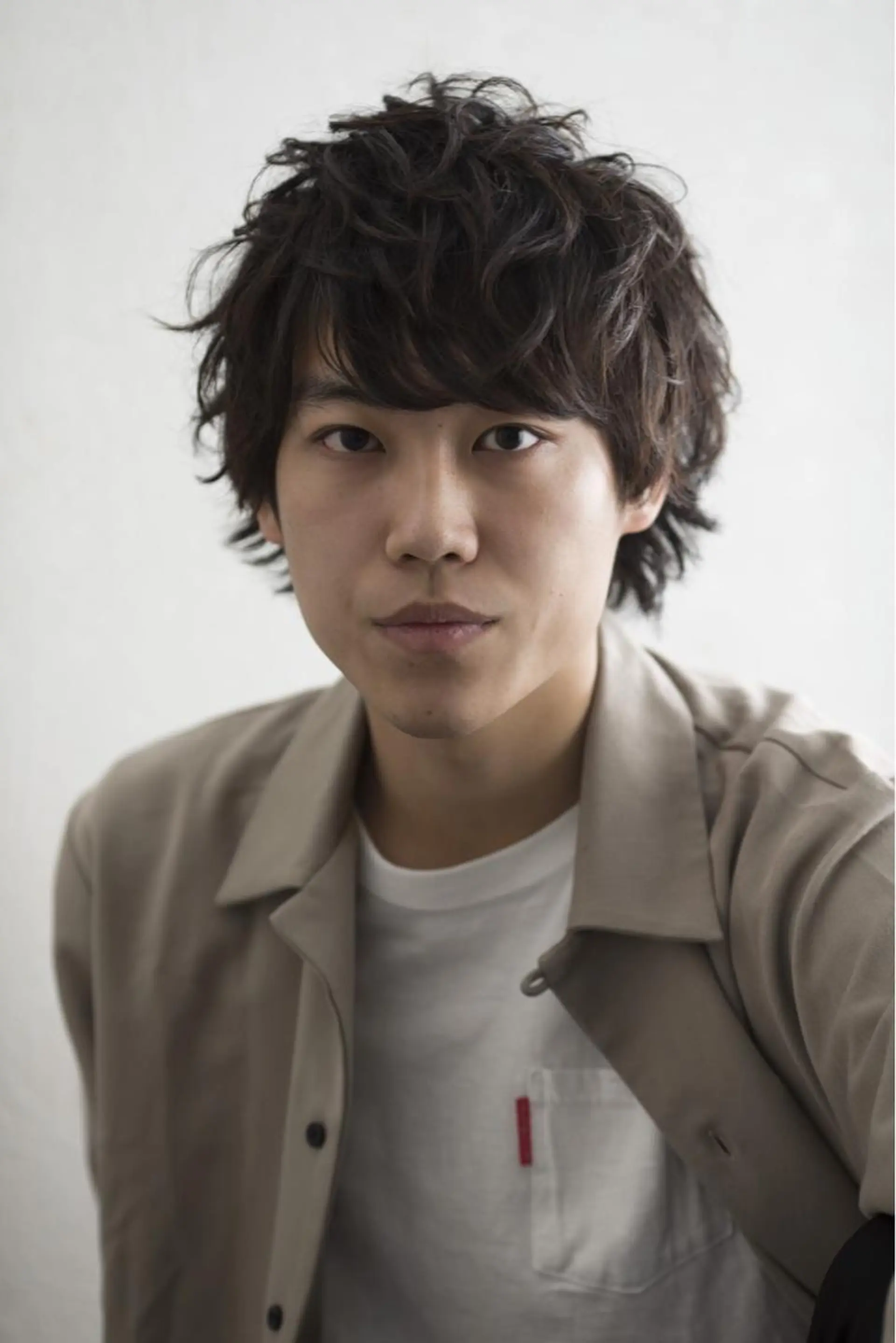 ショート パーマ メンズ メンズパーマ メンズウルフカット ウルフカット ニュアンスパーマ カット Vir by browのヘアスタイル